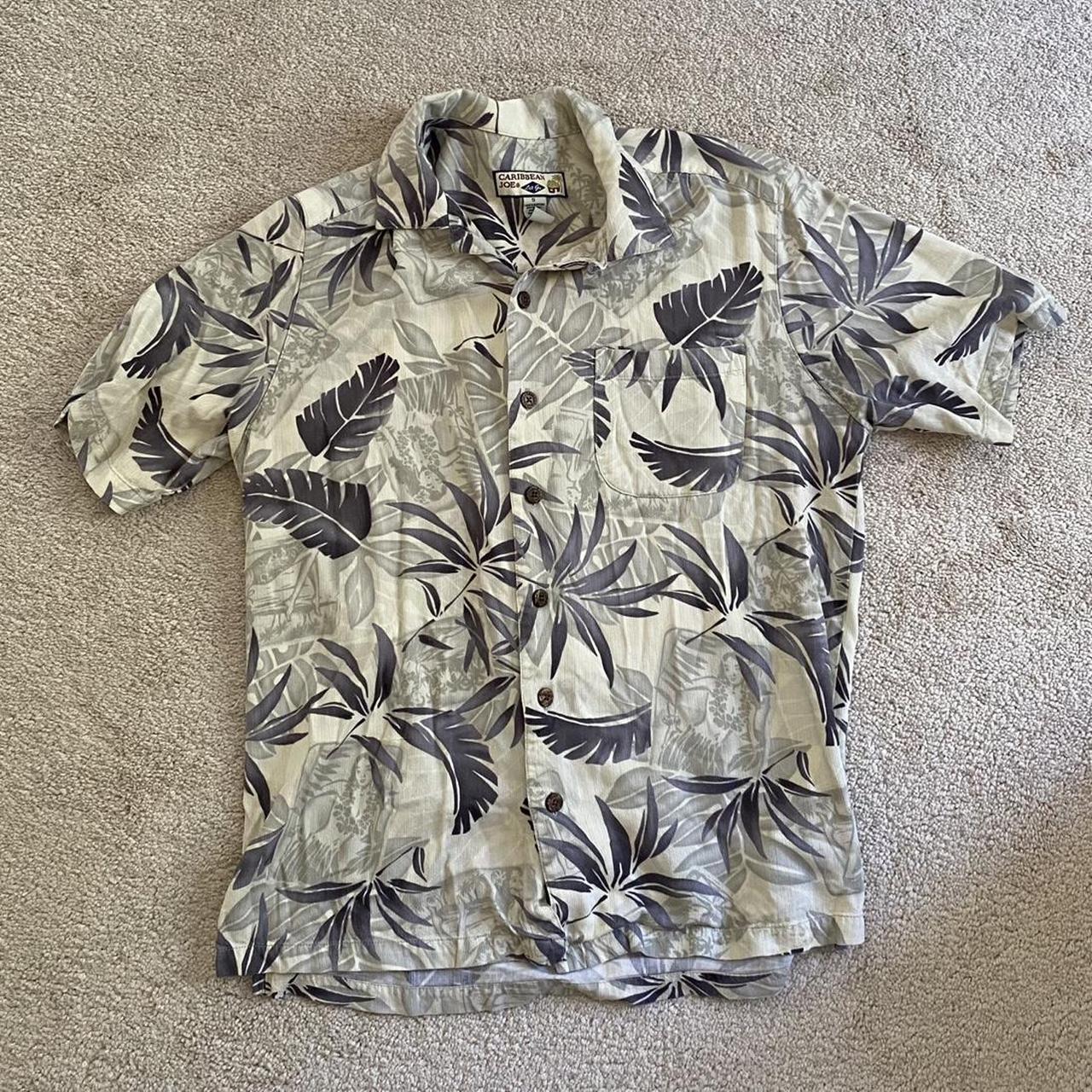 vintage caribbean joe hawaiian shirt size s. Depop