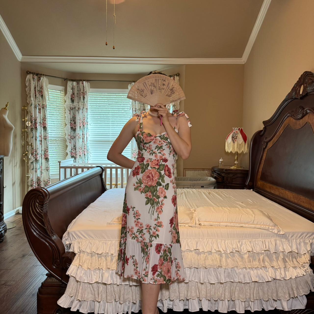 Reformation Women's Fishtail Dress Multi/Pink – Reformation