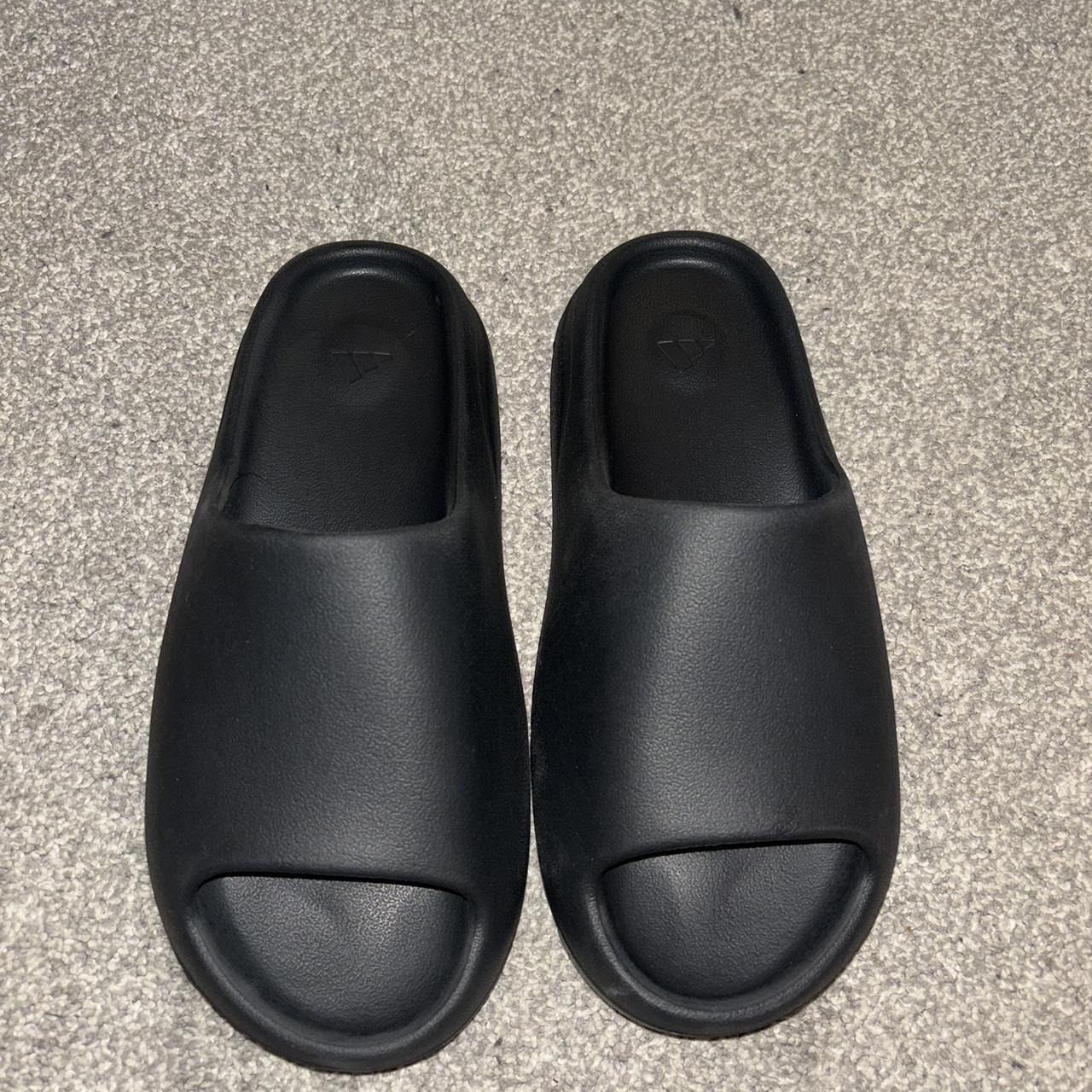 yeezys slides black