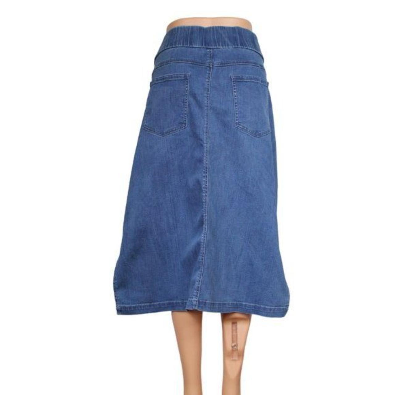 Jessica London Denim Skirt Womens Size... - Depop