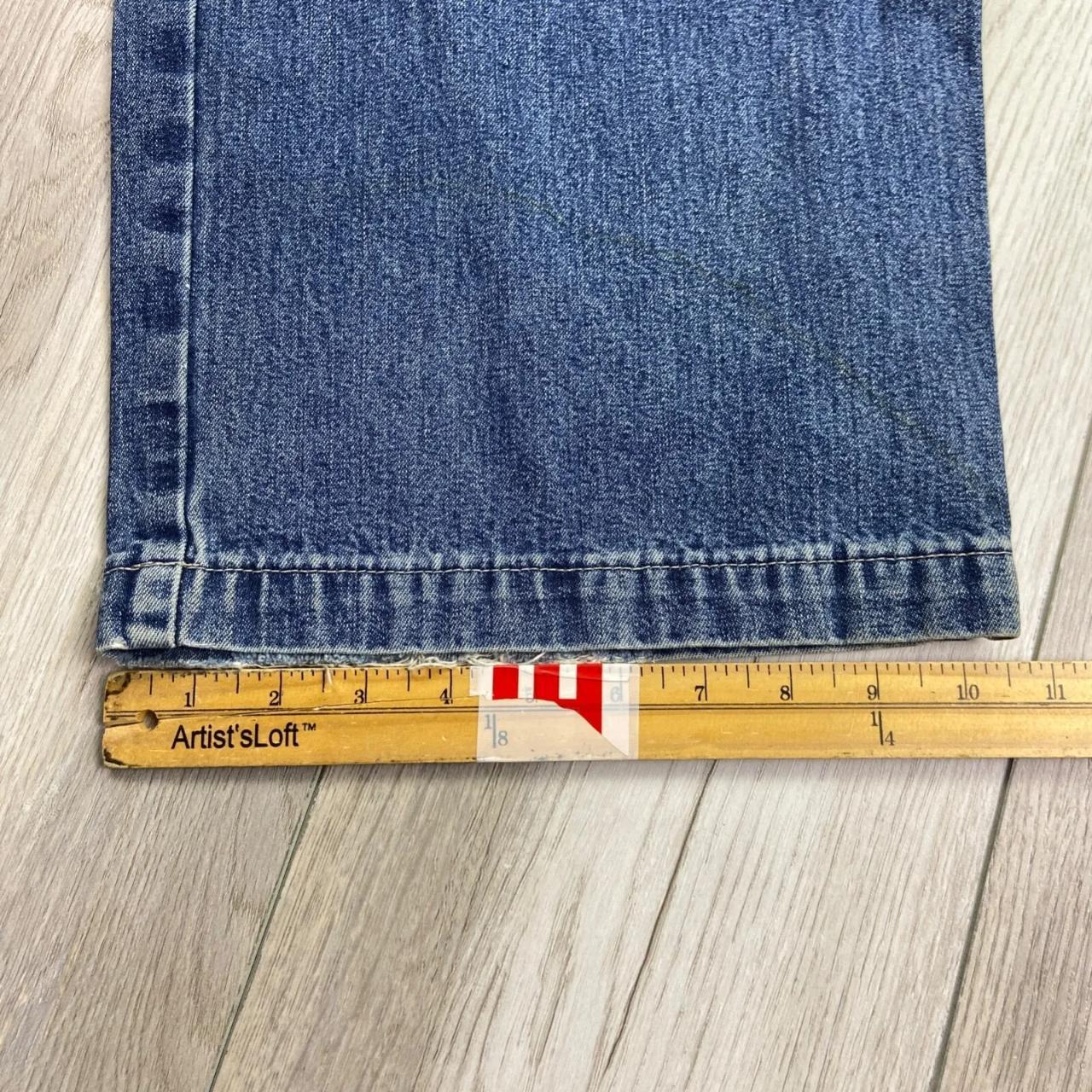 VINTAGE JNCO Jeans Mens 28 Blue Copy Box Logo... - Depop