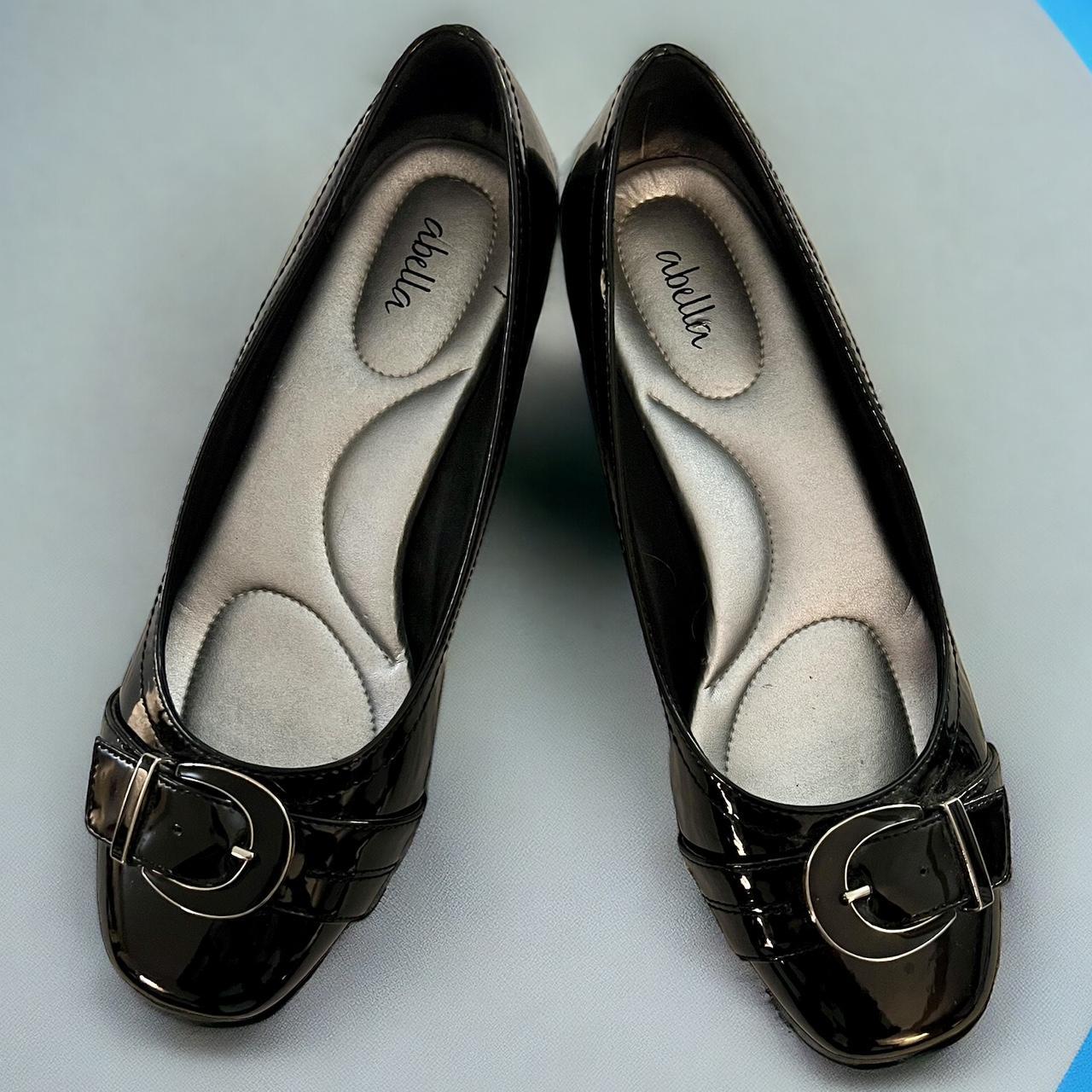 Beautiful Abella patent leather black ballet flats... - Depop