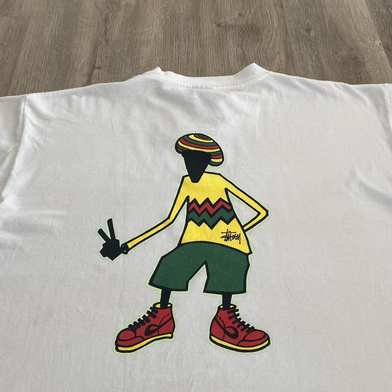 Vintage 90's Stussy Rasta Man/Rootz Rockin Rydimz | Depop