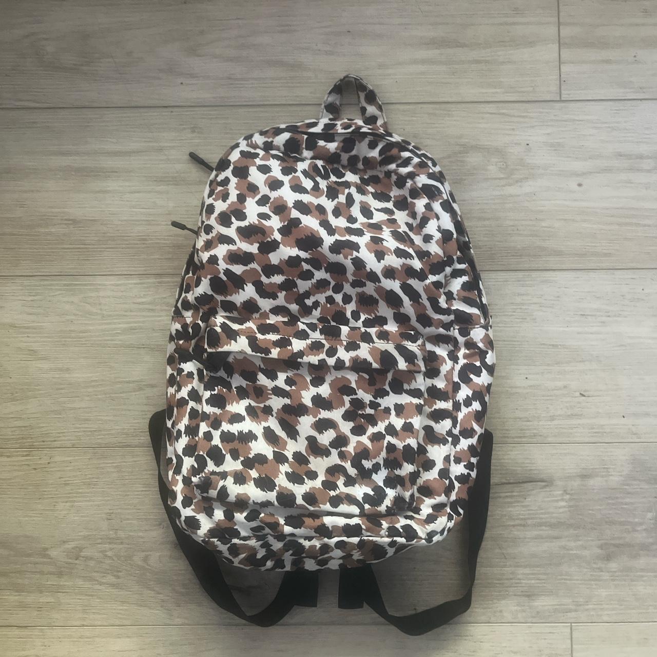 Leopard cheetah print bag backpack Open to any