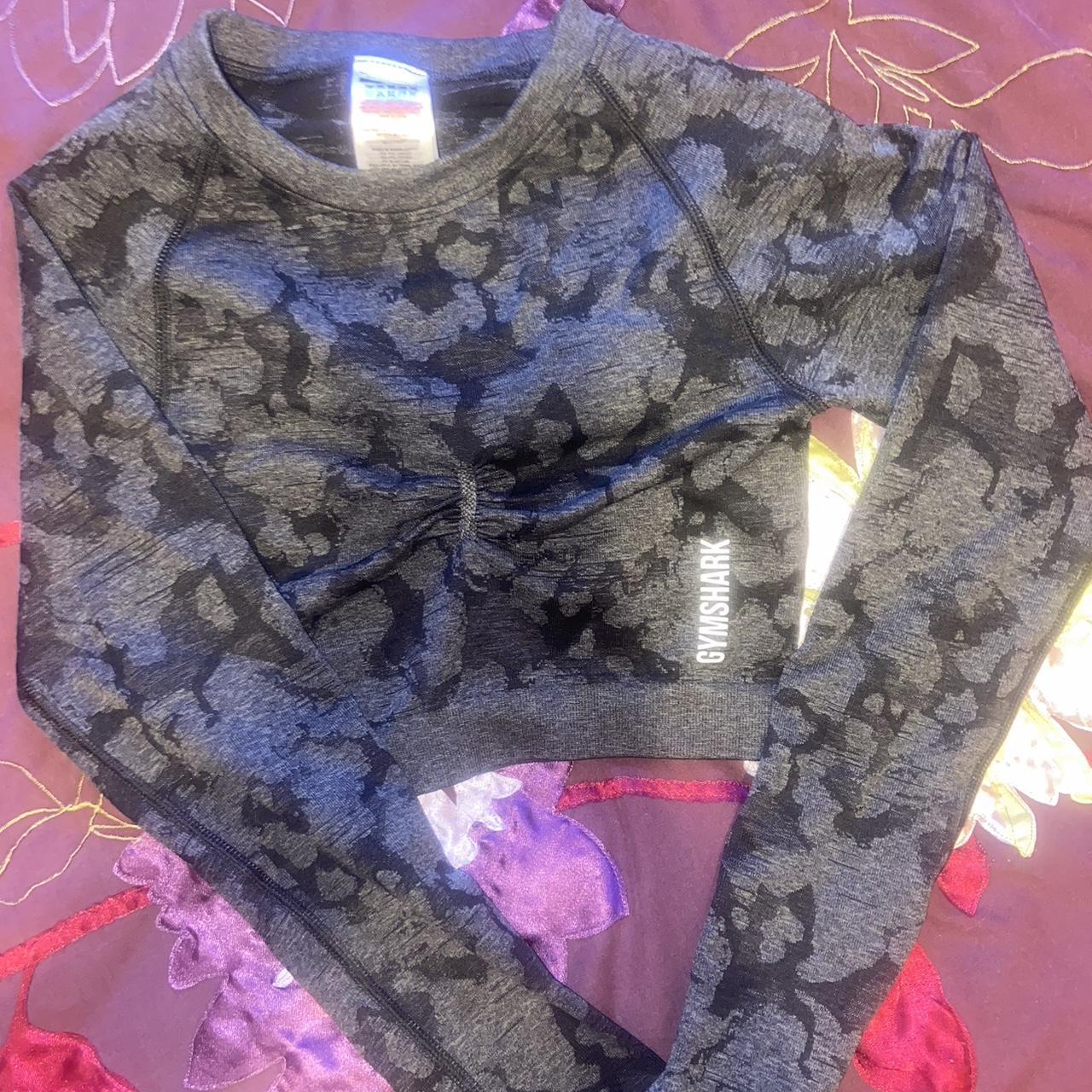 Gymshark Adapt Camo Seamless Long Sleeve Crop Top - Depop