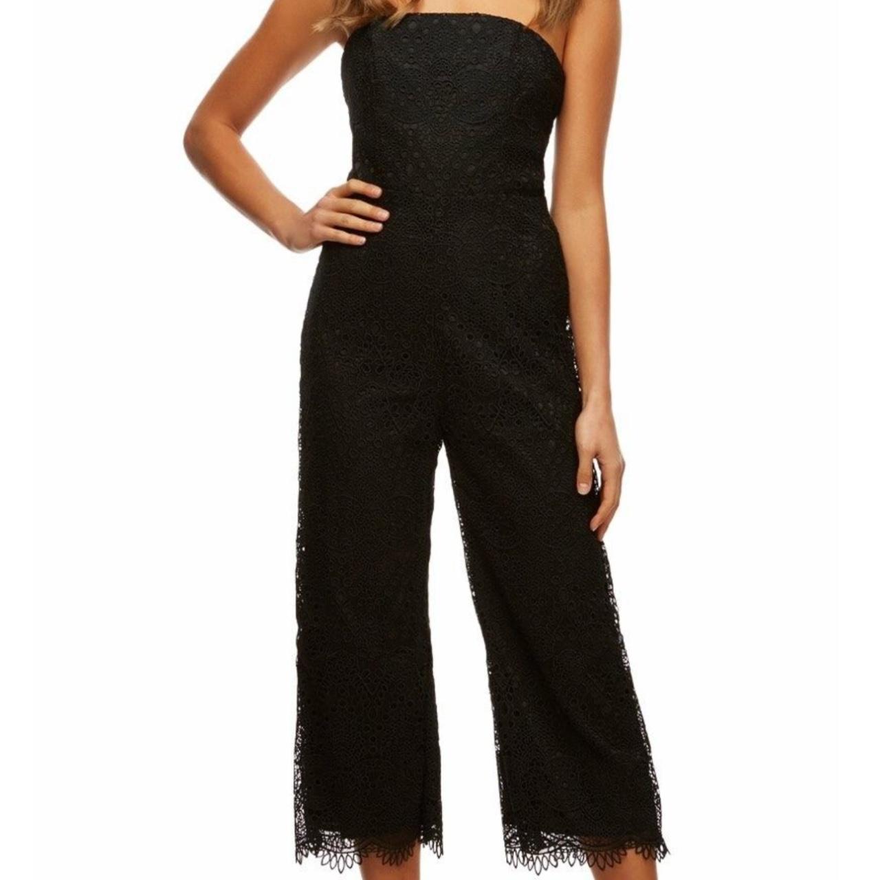 Kookai Bella black lace jumpsuit with zip up Depop