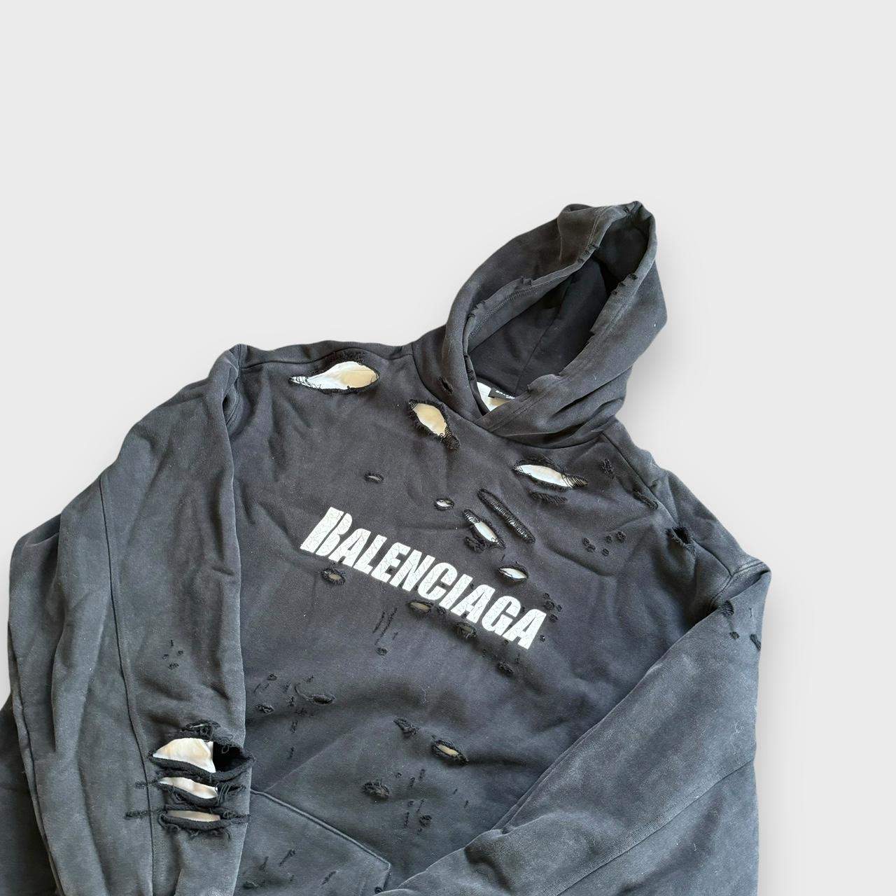 新品【BALENCIAGA】Destroyed Logo Hoodie Mサイズ Balenciaga Destroyed Hoodies | Saks Fifth Avenue