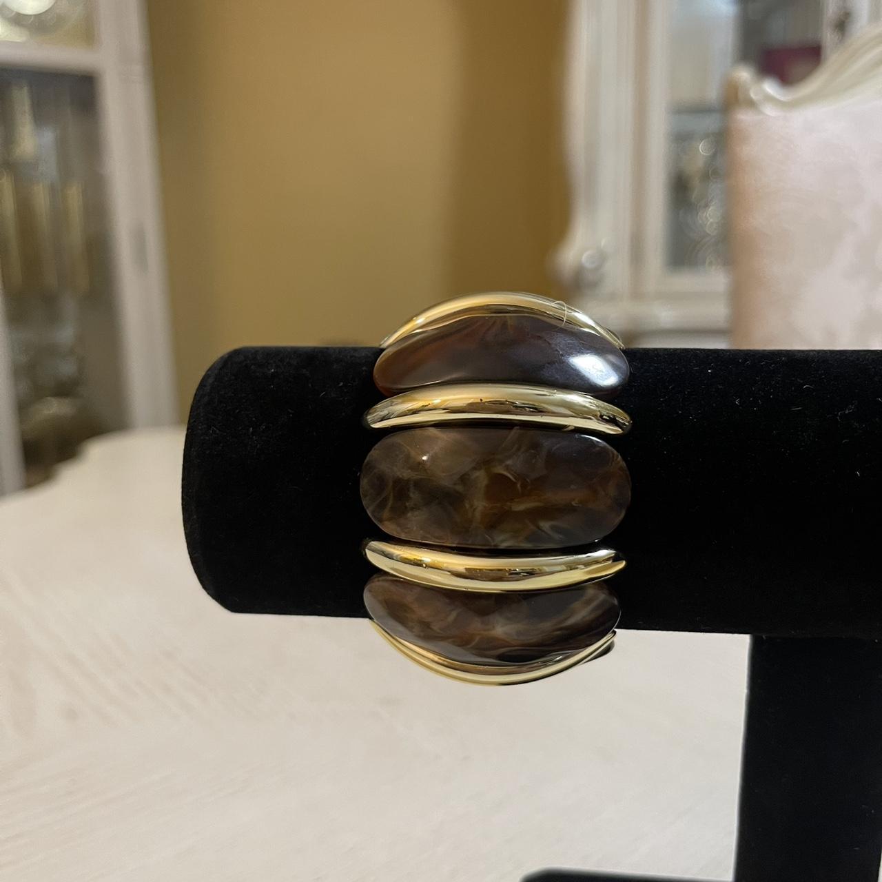 Women's Bracelet - Brown/Multi – Shell look acryl… - image 1