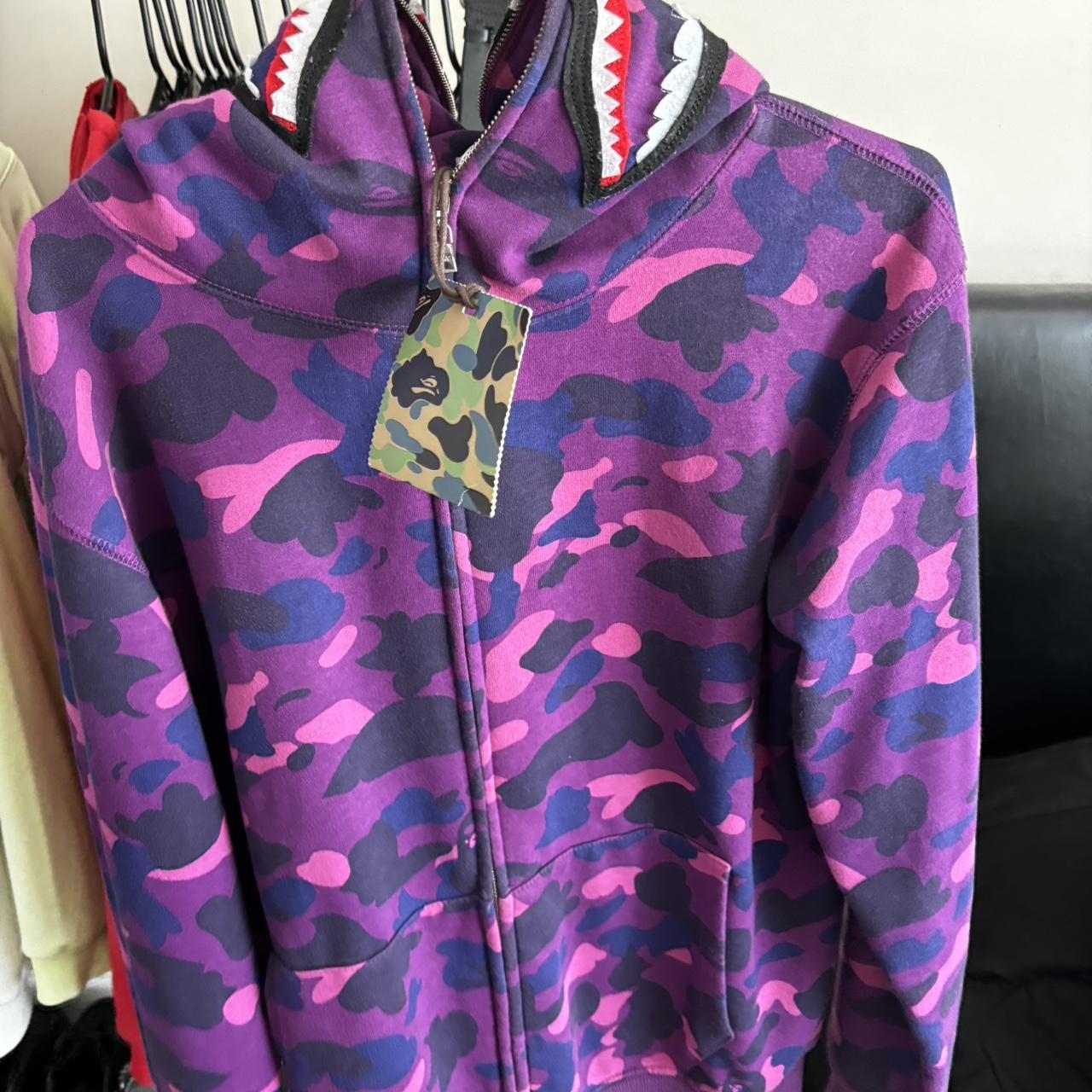 Purple bape hoodie - Depop