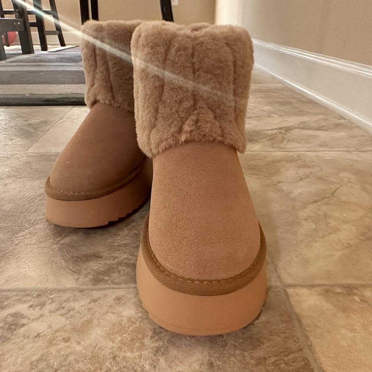 Mini platform Sherpa Corduroy Boots Ugg... - Depop