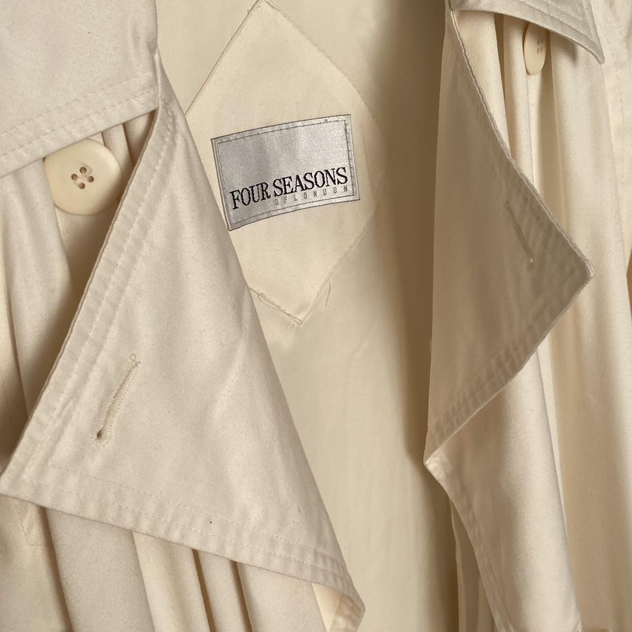 Four Seasons of London brand white/cream trench coat | Depop