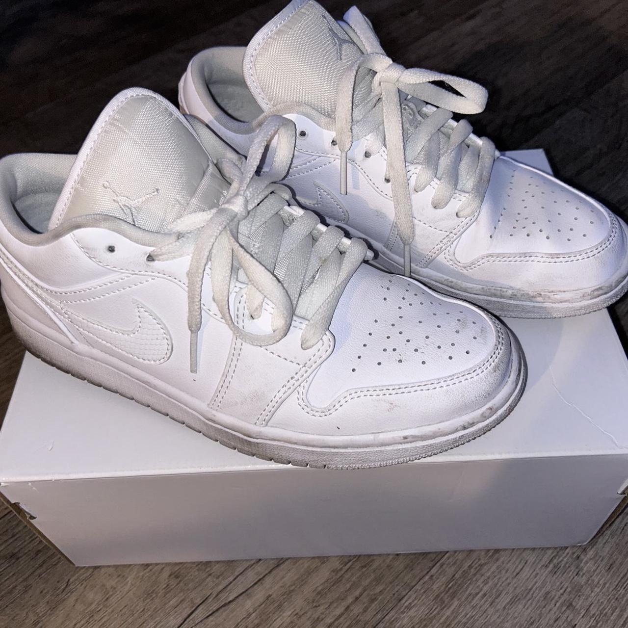 all white air jordan ones