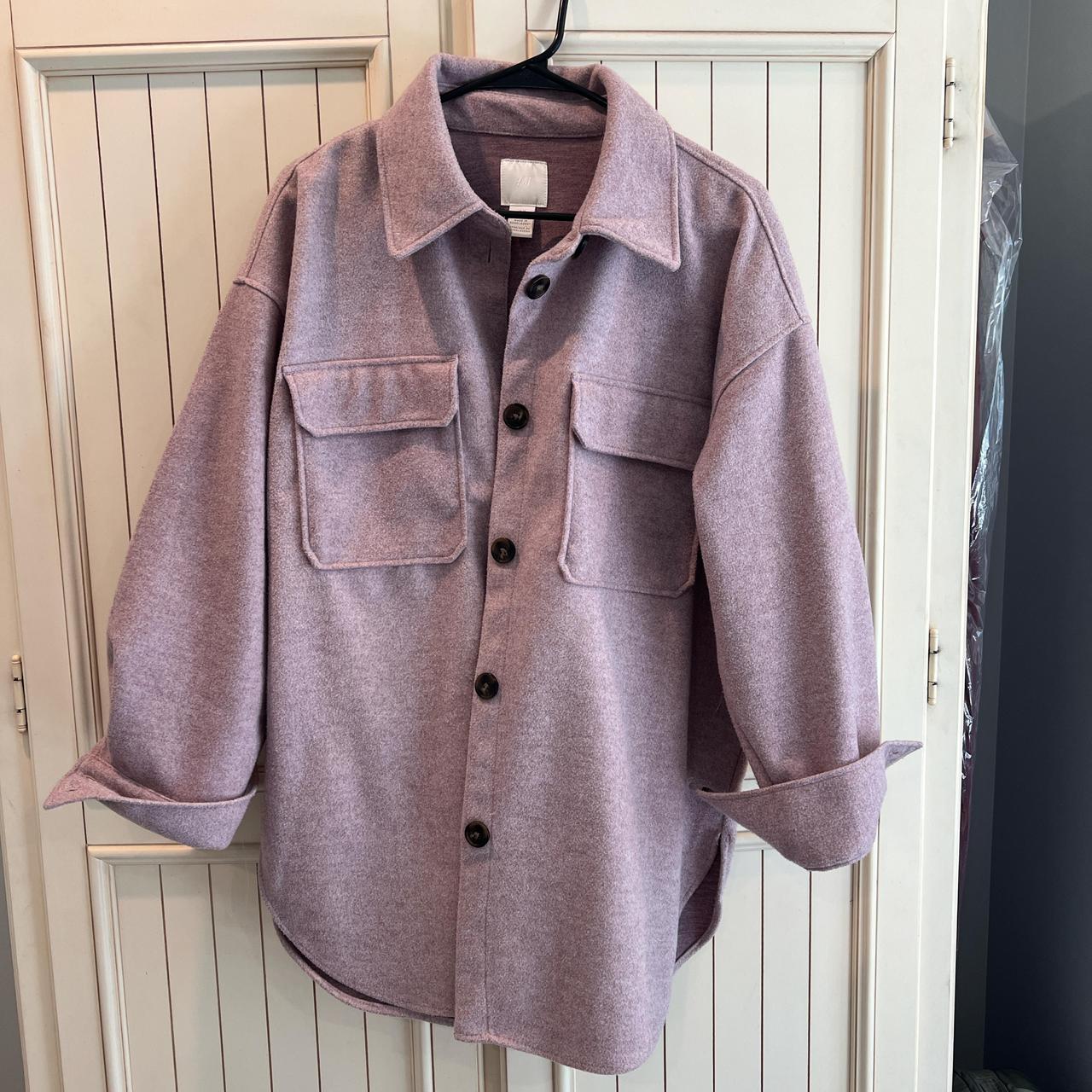 Pink Shirt Jacket Womens H&m JUSTICE Girls White Solid Pure