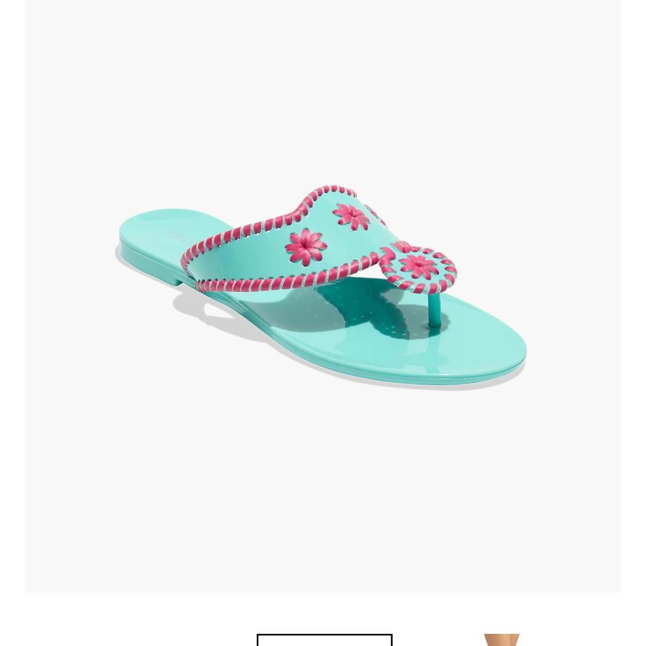 Jack rogers jelly Turquoise fuchsia Size