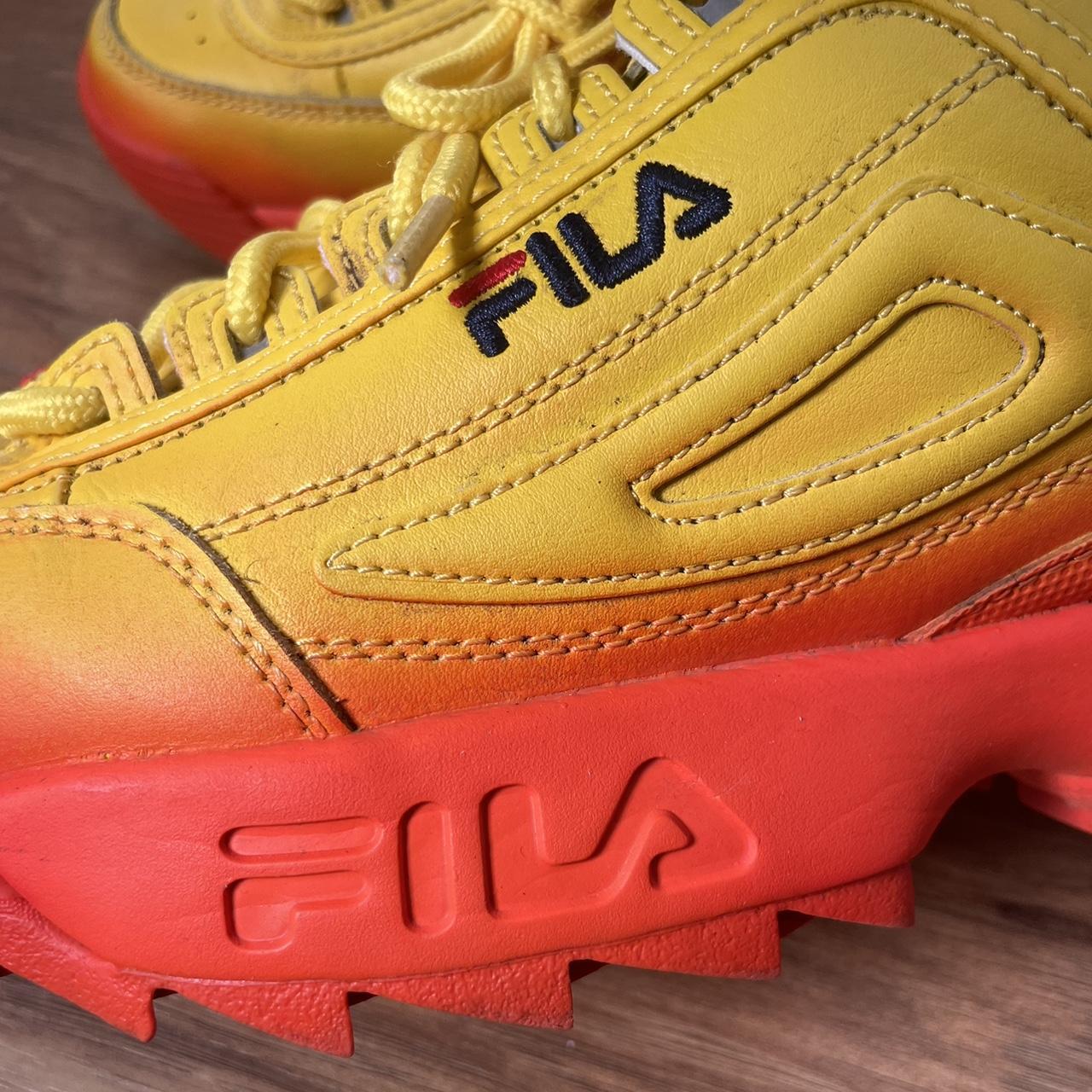 Fila trainers disruptor yellow best sale