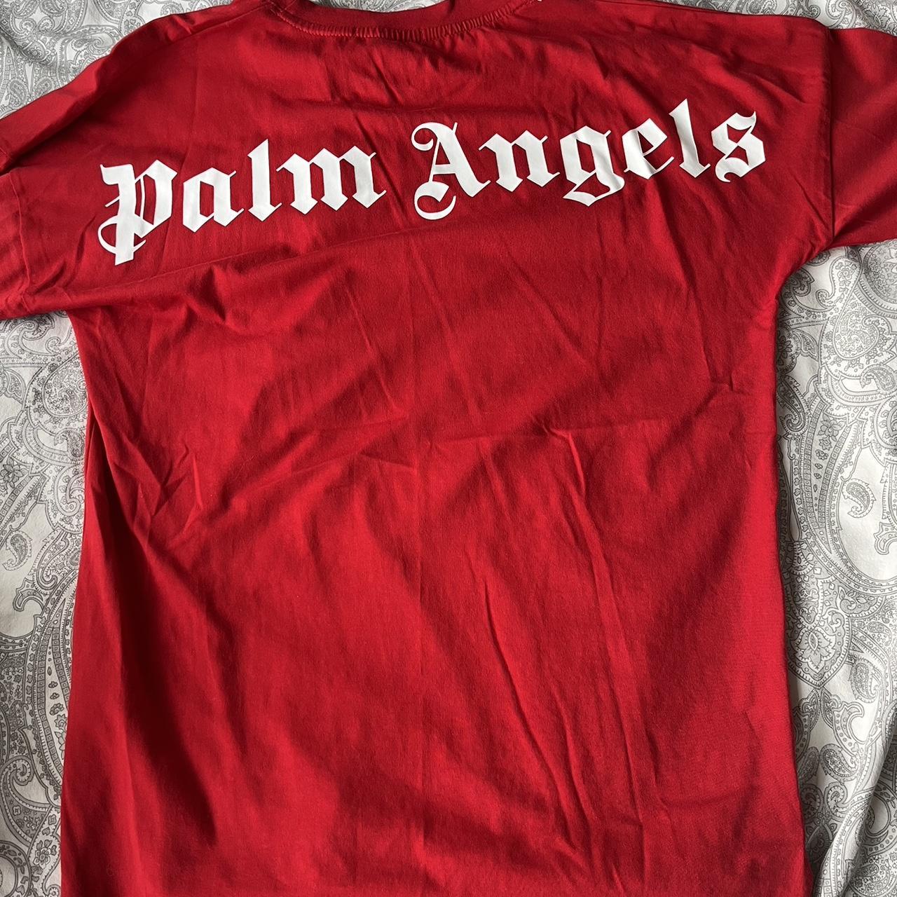 Black on black Paris Palm Angels Meduim Men T-shirt - Depop