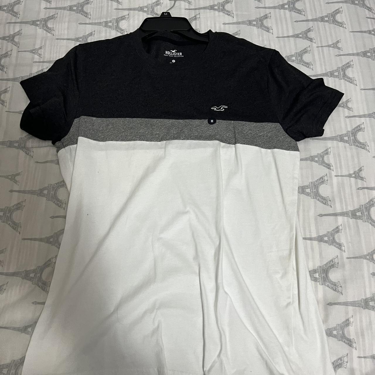 Black and white hollister shirt best sale