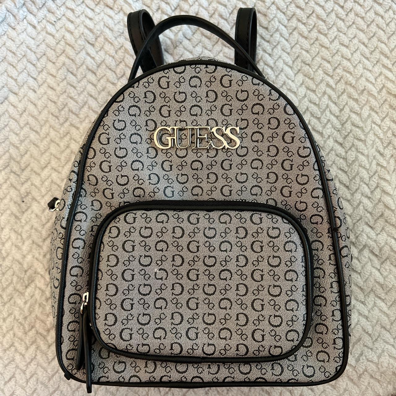 Guess mini backpack (black and grey) Depop