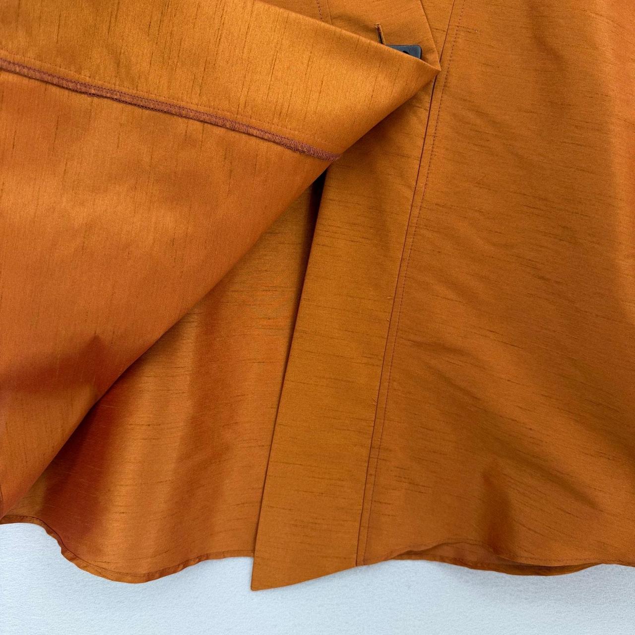 Preloved Women's Polyester Jacket - Orange/Brown … - image 5