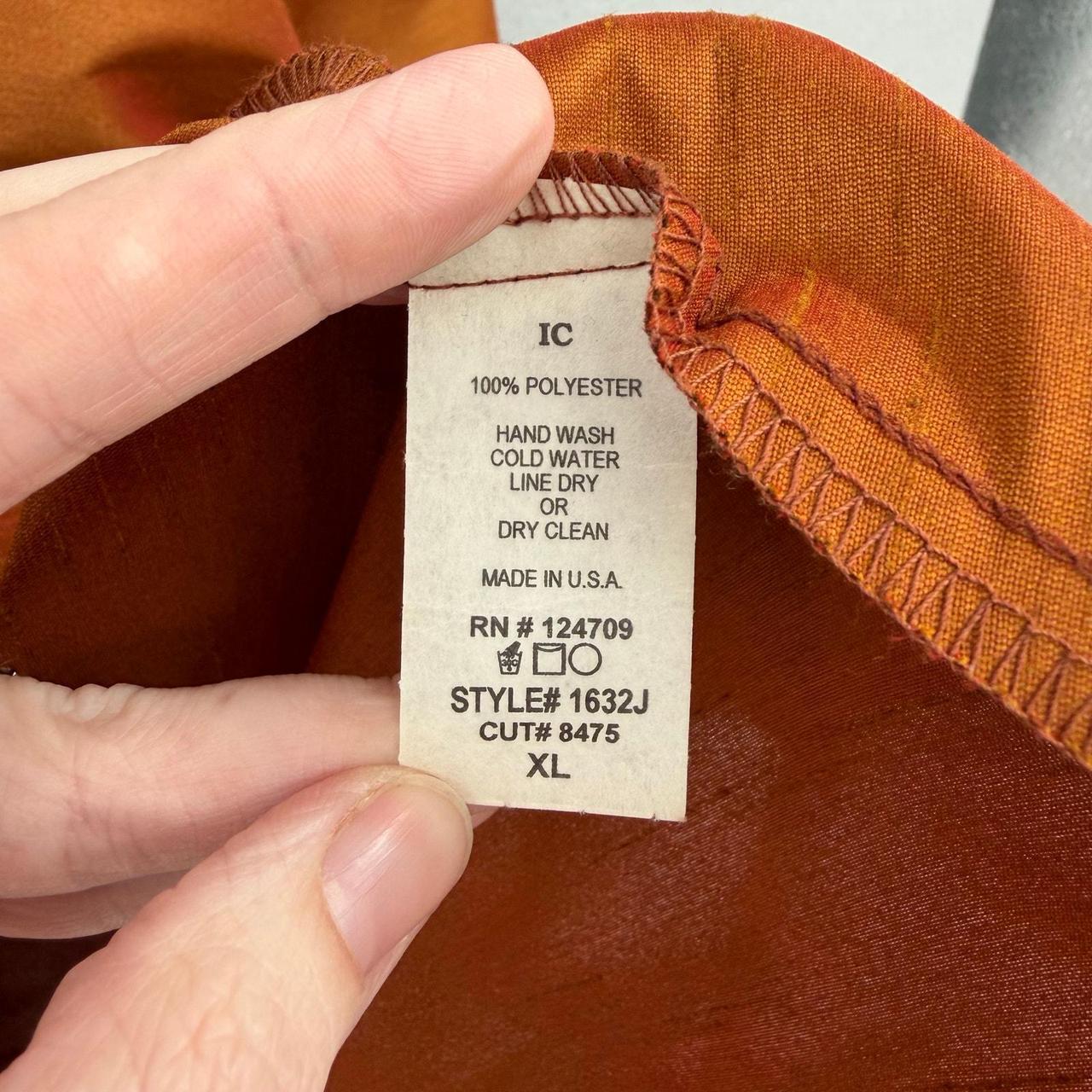 Preloved Women's Polyester Jacket - Orange/Brown … - image 7