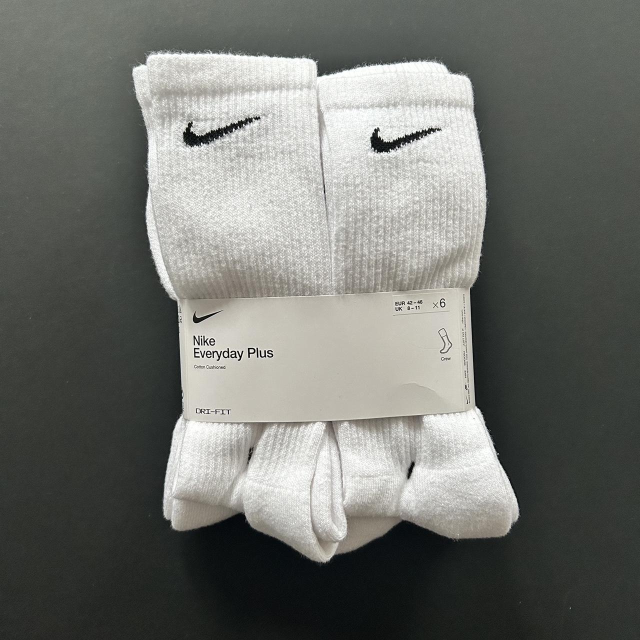 Nike everyday classic crew white socks 1 pair... - Depop