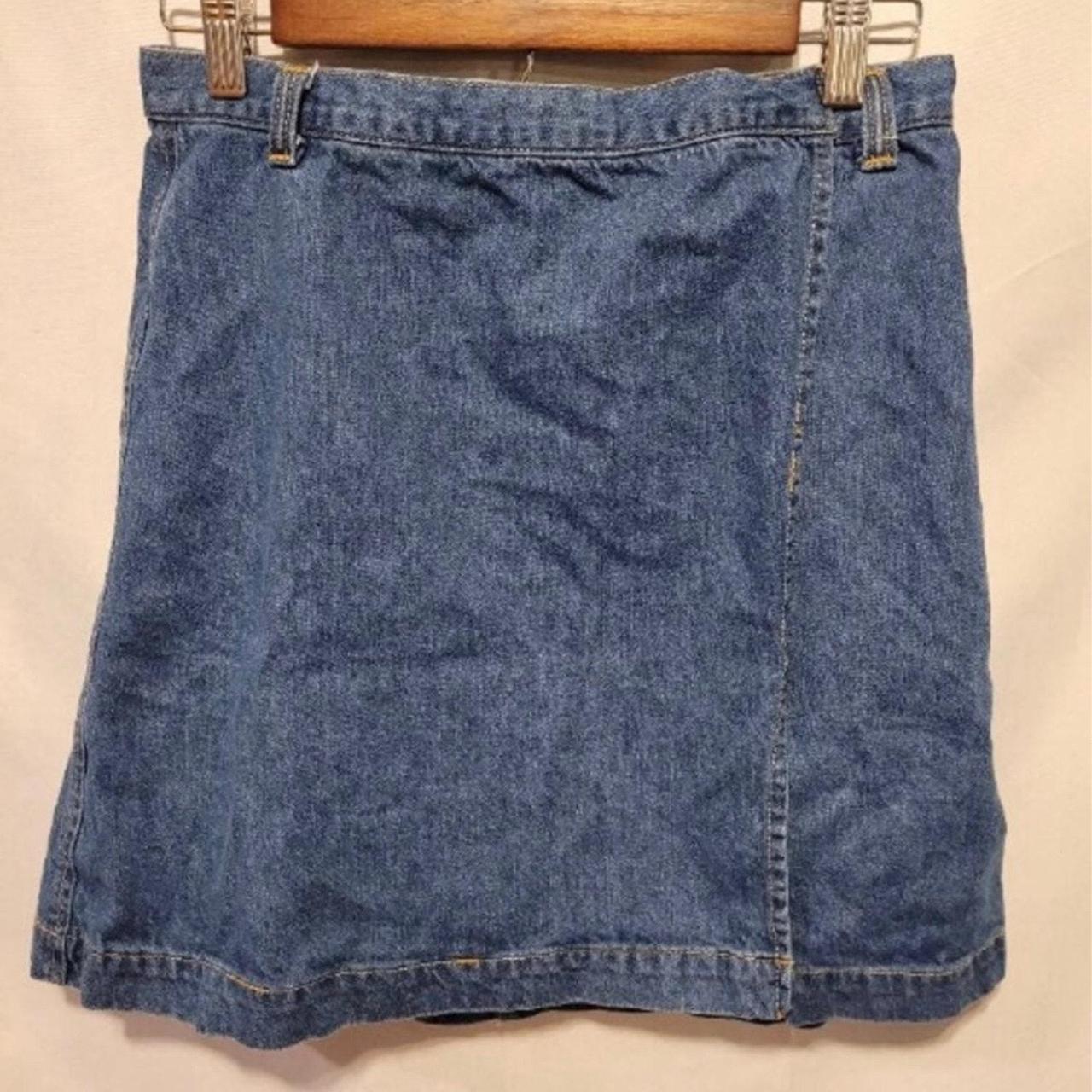 Gap 1969 Stretch Denim Wrap Skirt size 29 petite A. Depop