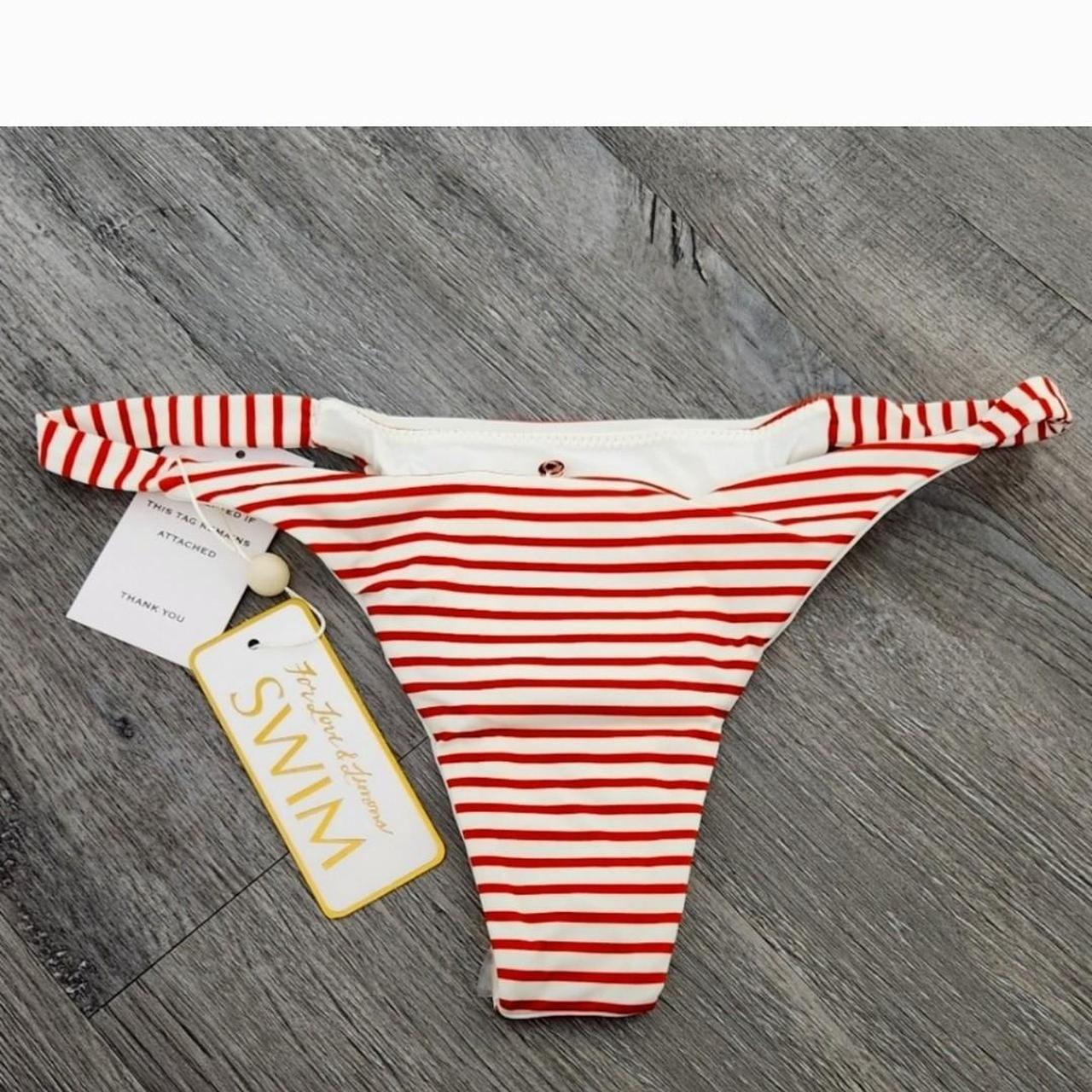 Swimwear Missguided White High Waisted Ribbed Bikini Bottoms For