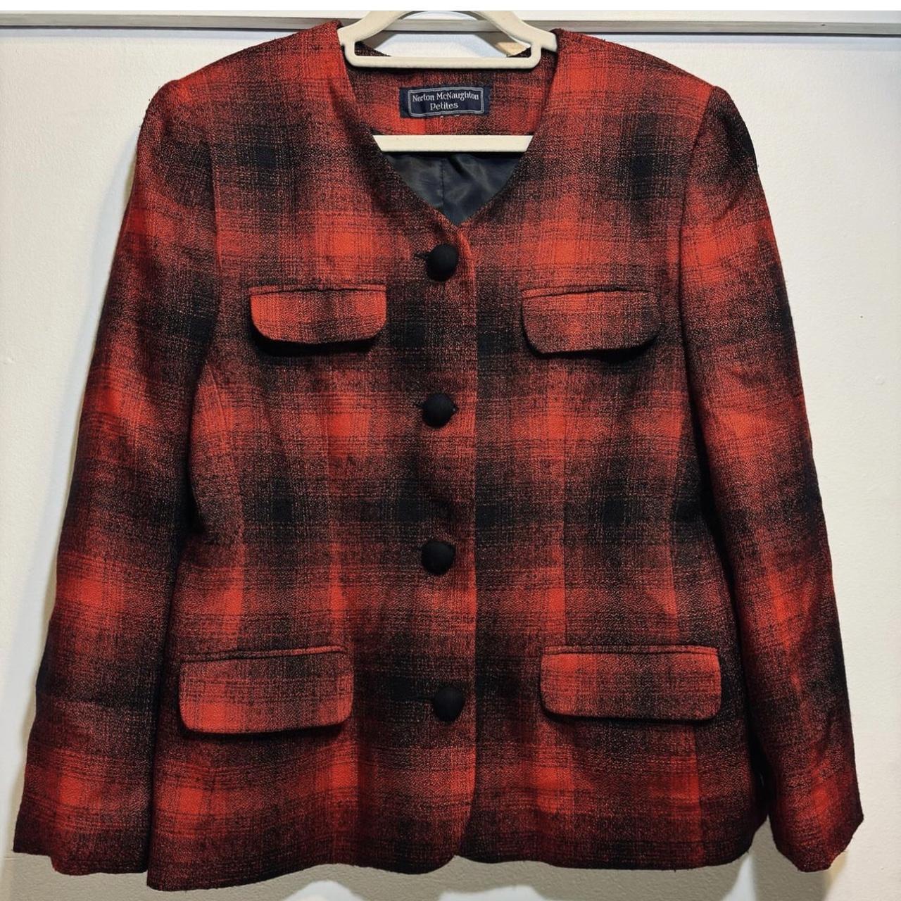 Plaid Topcoat - Depop