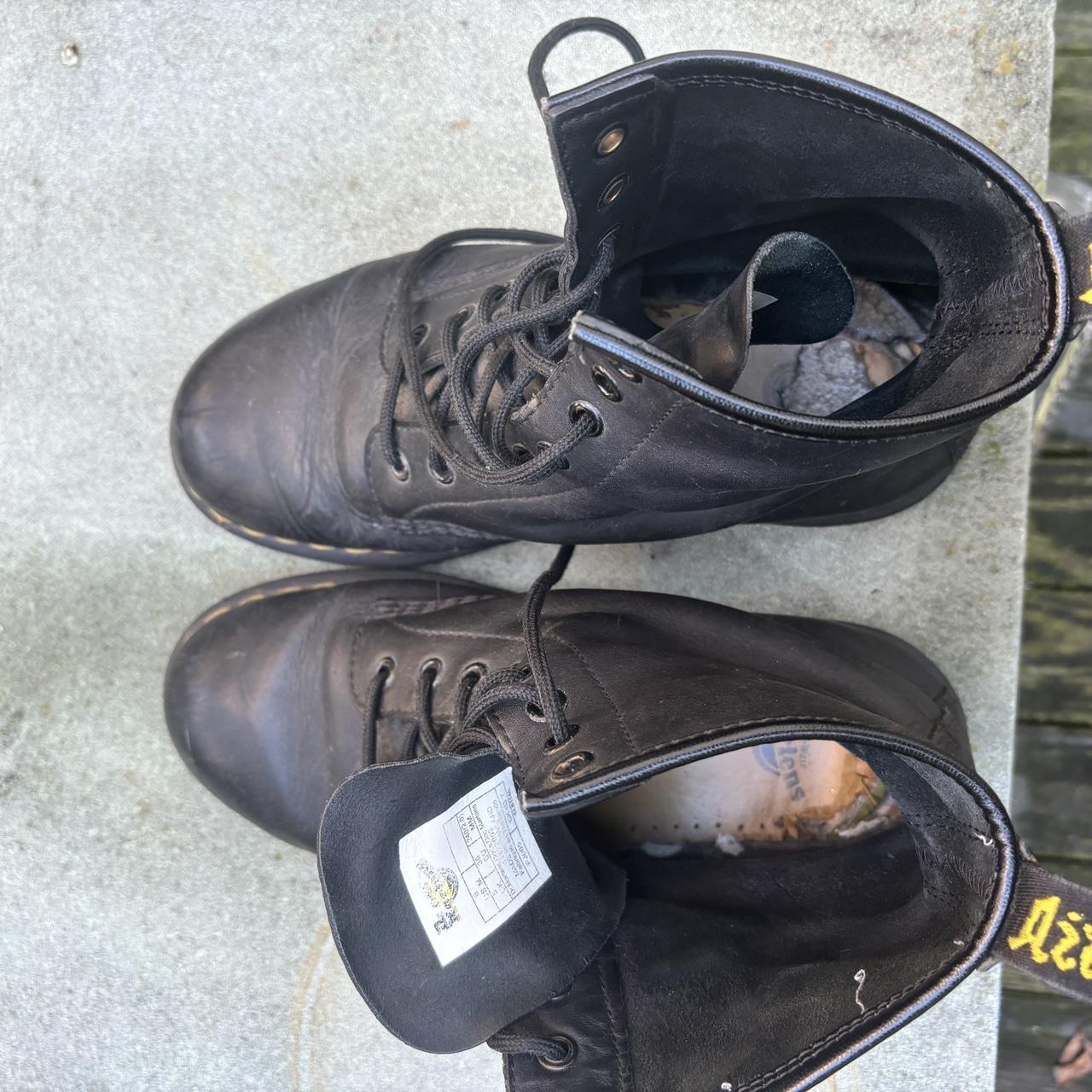 Classic pair of black leather doc martens Size Depop