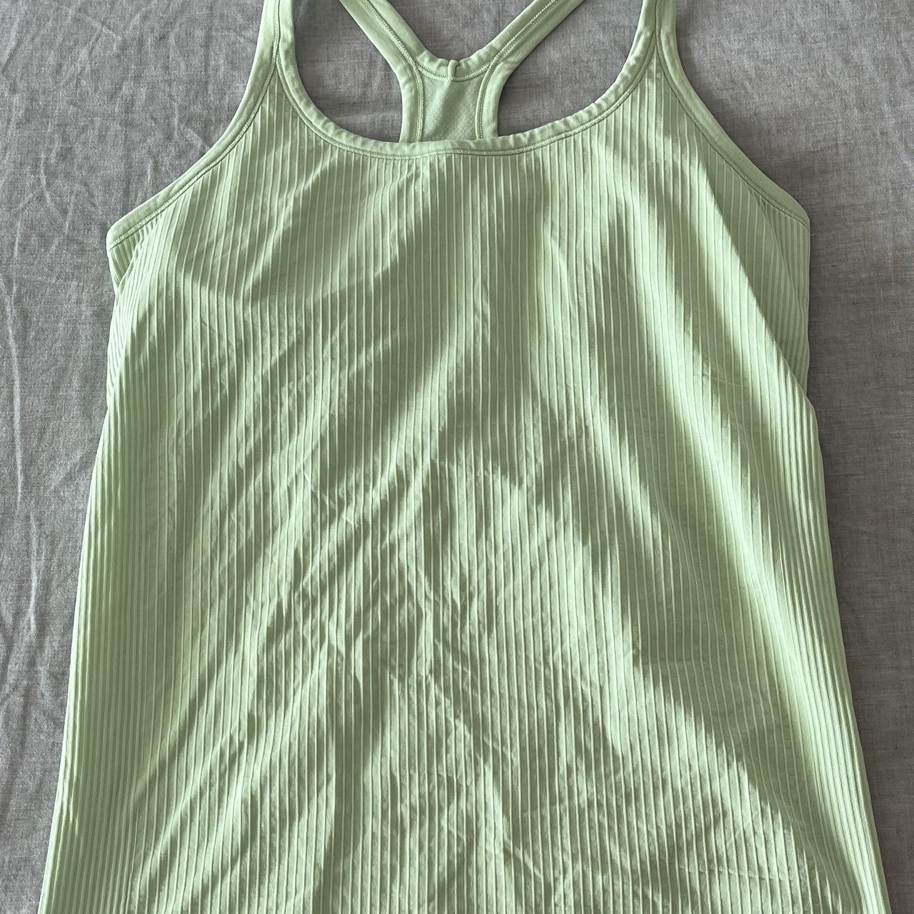 willow green lululemon ebb to street tank sage green - Depop