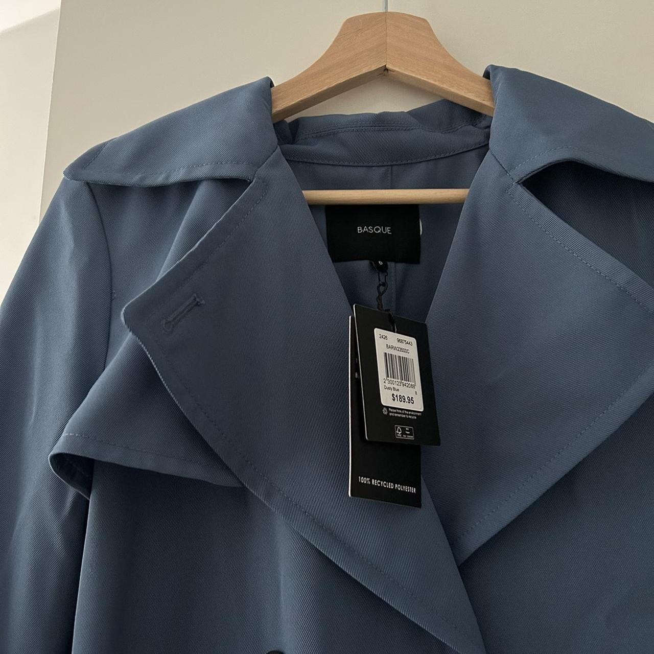 Basque dusty blue trench coat. Aus Size 8. New with... - Depop