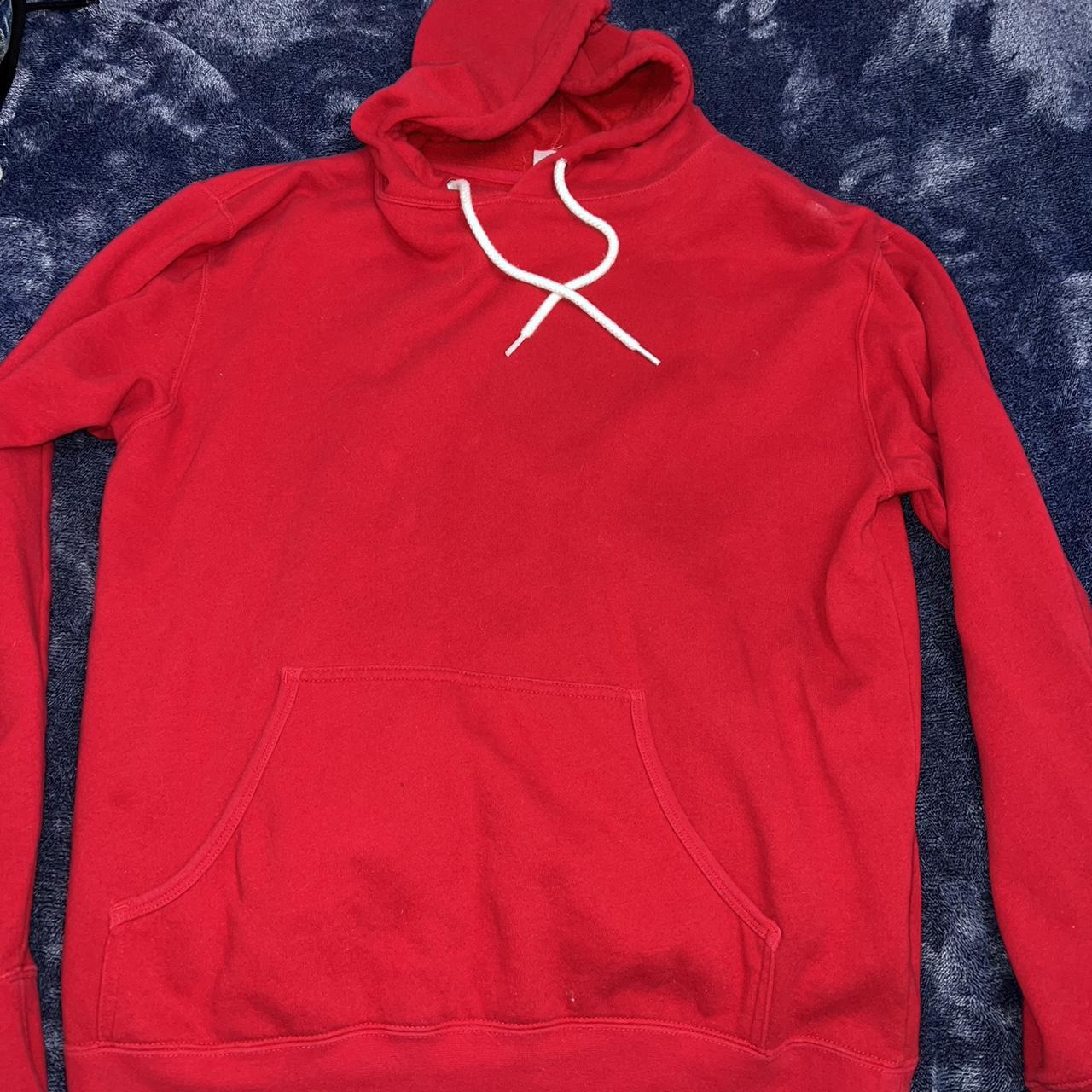 Red hoodie with white strings online