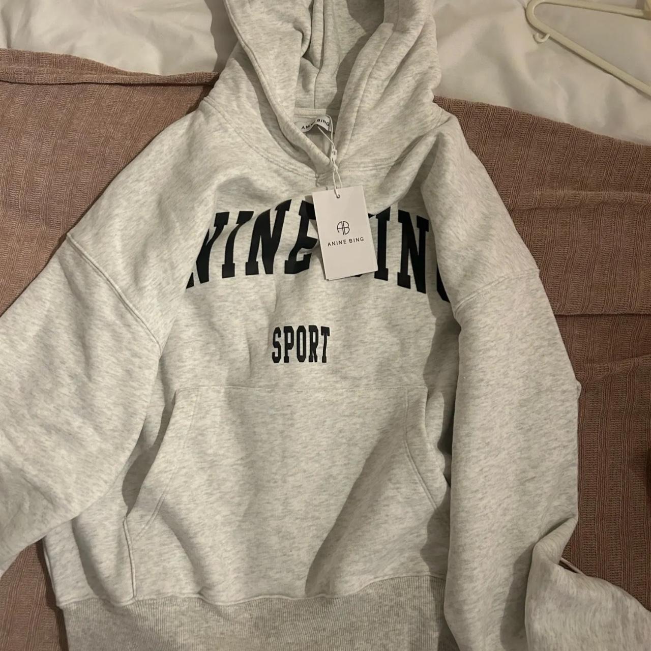 anine bing hoodie never worn free untracked shipping - Depop