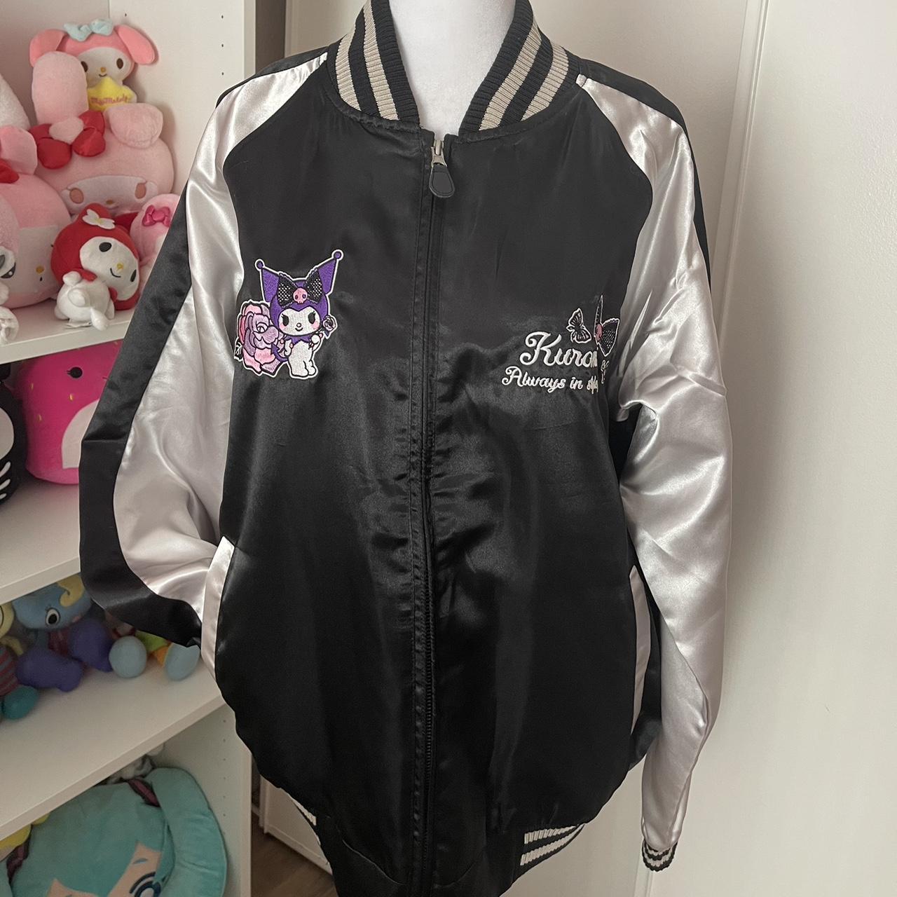 black sukajan kuromi varsity(?) bomber jacket!! has | Depop