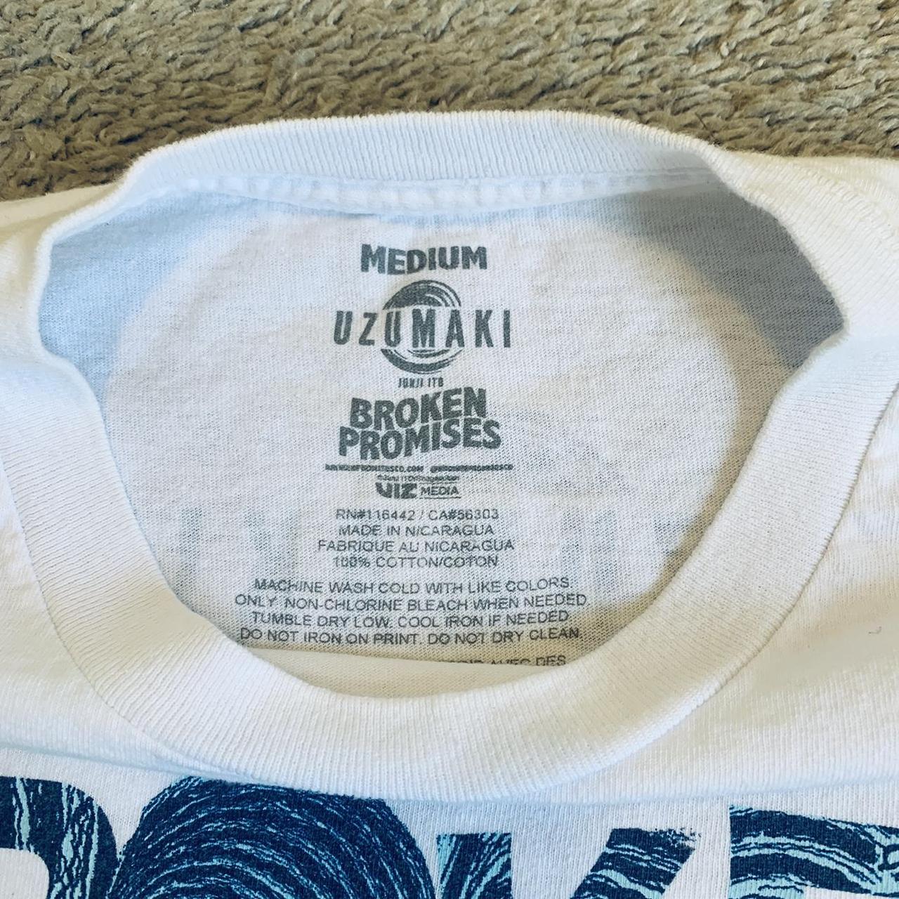 Broken Promises X Uzumaki White Tee. Size: MEDIUM. | Depop
