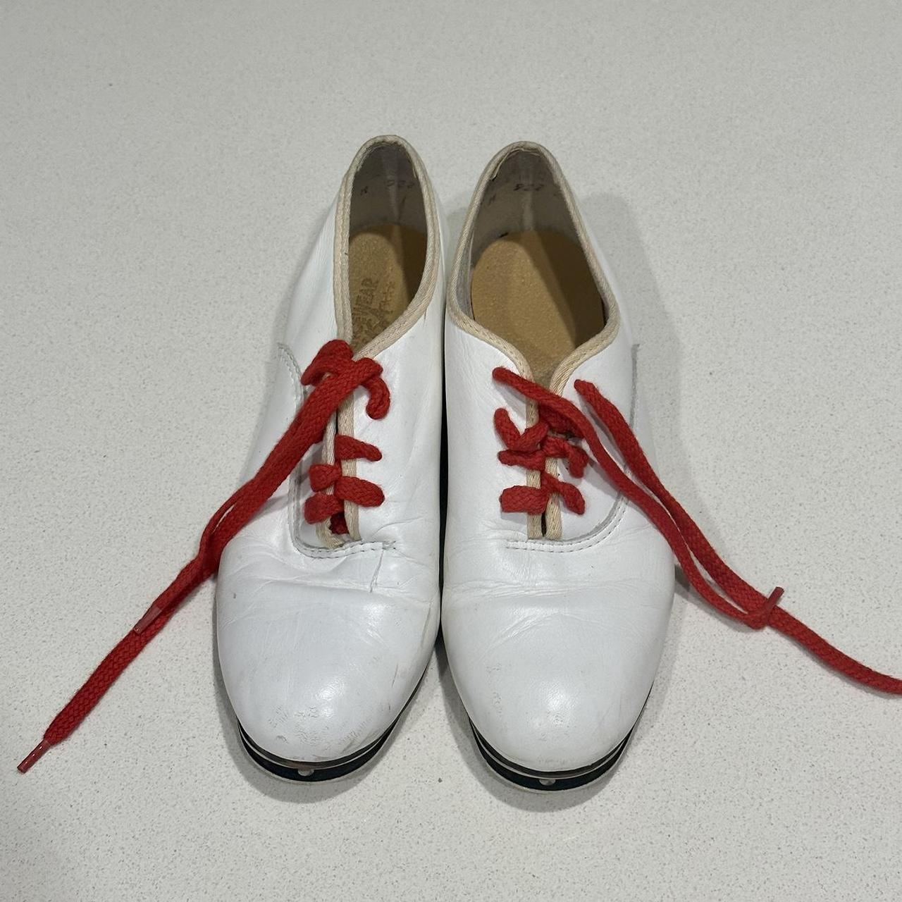 Stevens Stompers White newest Leather Clogging Tap Shoes