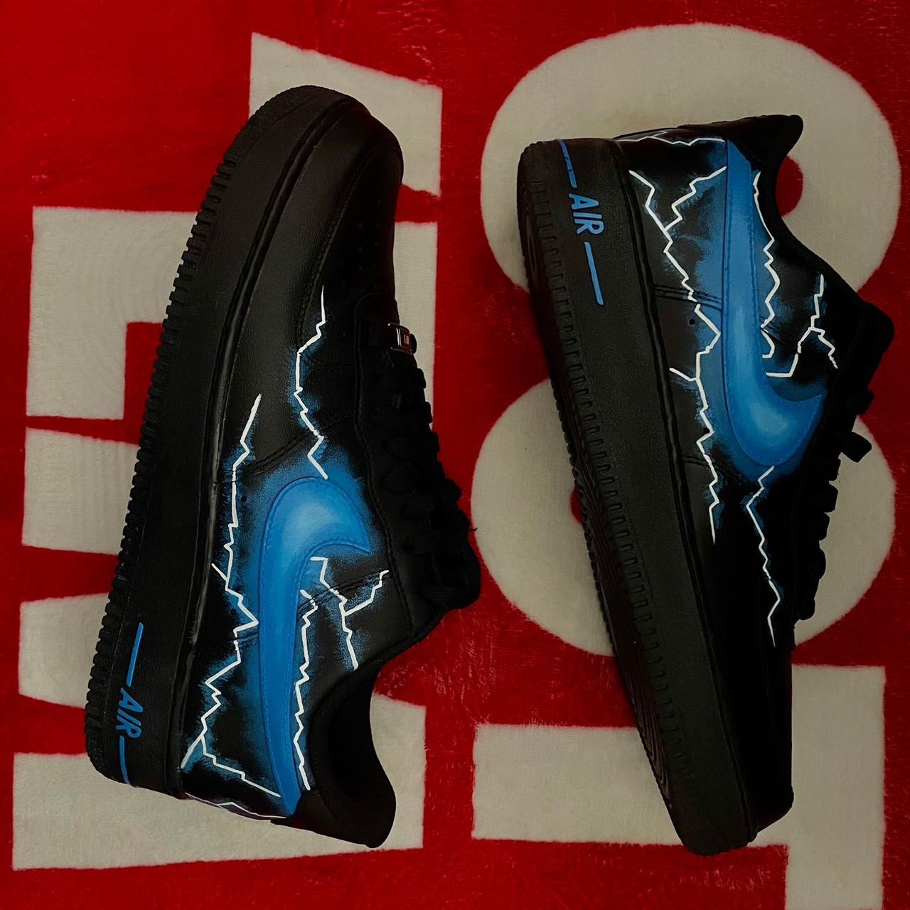 custom black air force 1 lightning