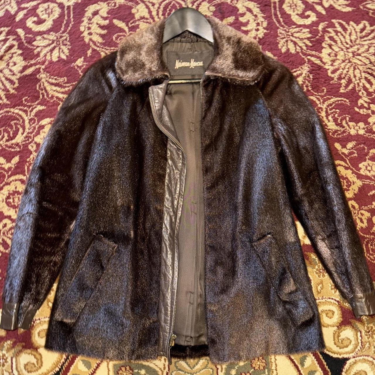 Neiman Marcus vintage fur/leather coat/jacket. 1980s... Depop