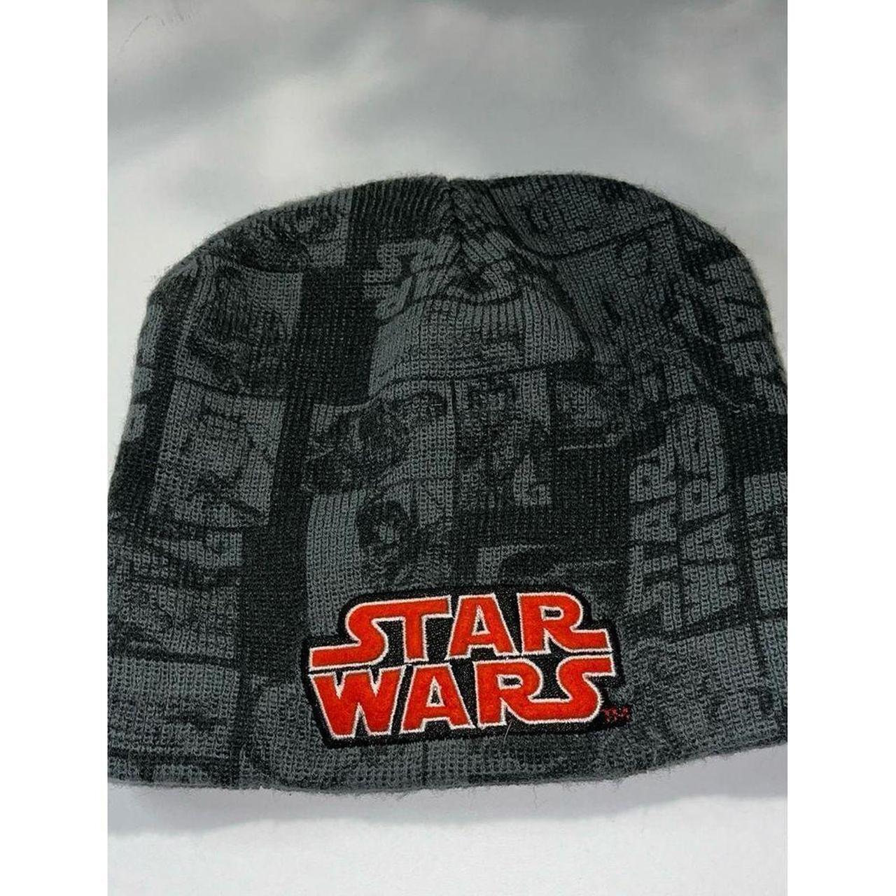 Star Wars Lucas Films Grey And Red Winter Hat With... - Depop