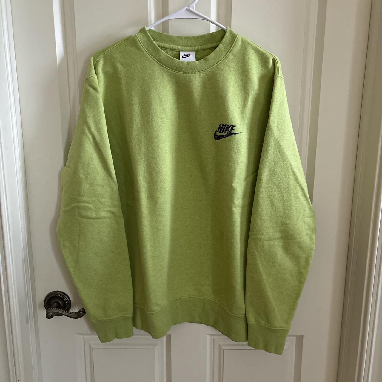 Green nike-crewneck-sweatshirt - Depop
