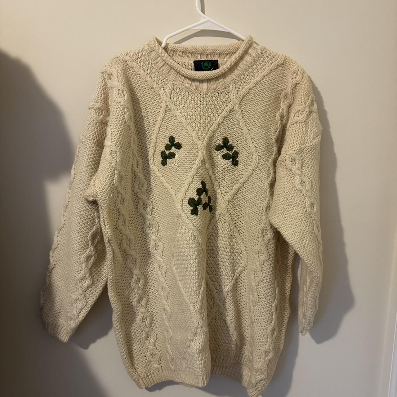 Vintage Cable Knit sold Sweater; Cream Jumper; Vintage Cozy Sweater