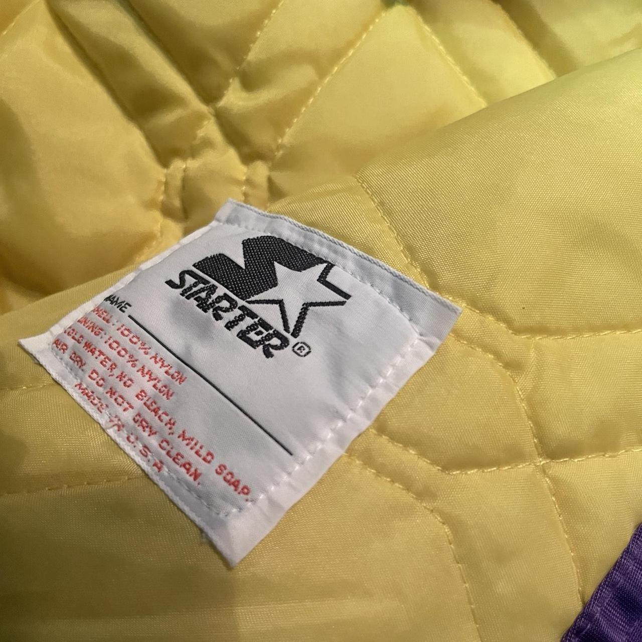 starter los angeles laker satin bomber jacket sz | Depop