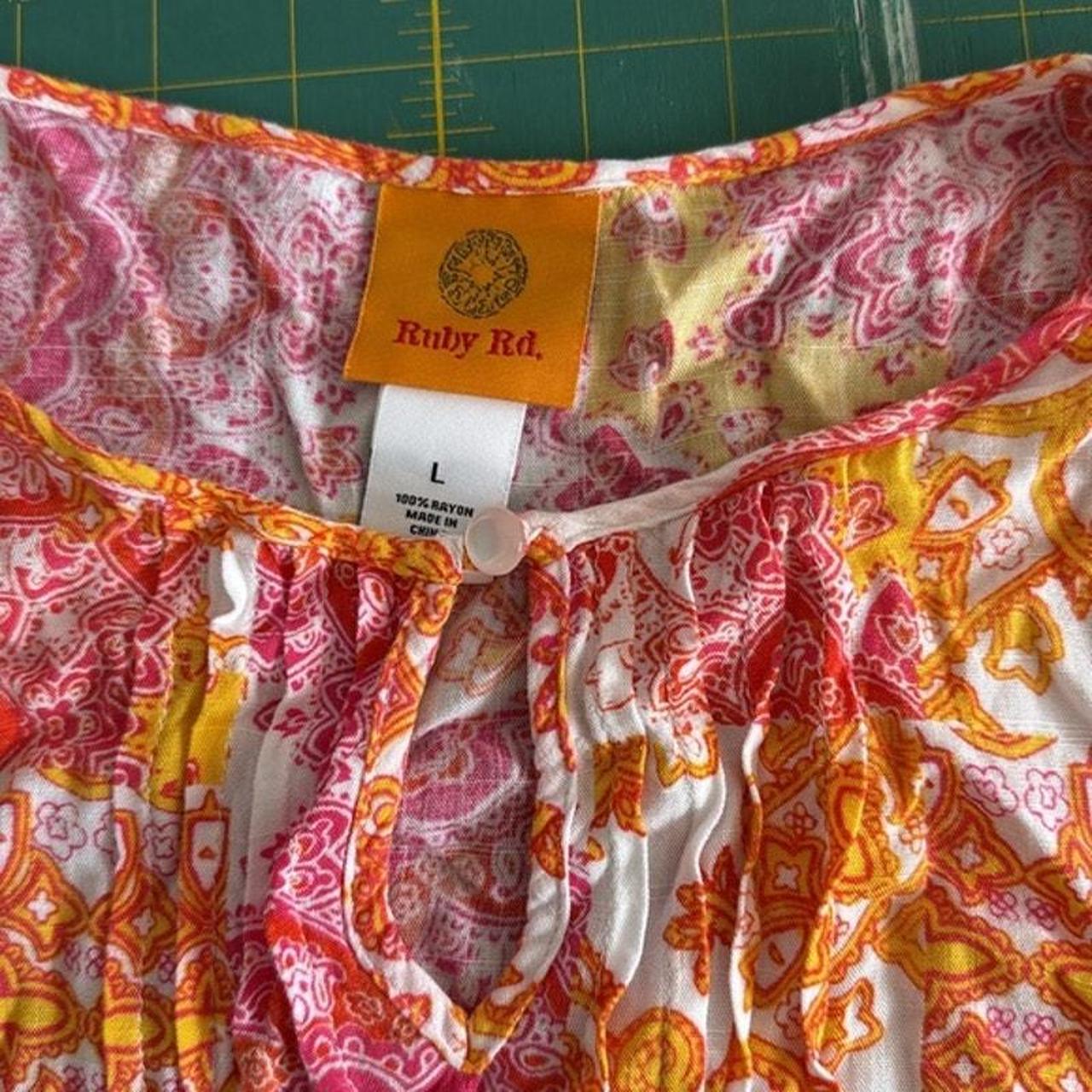 Ruby Rd. Women's Blouse - Pink/Yellow - L – Ruby … - image 3