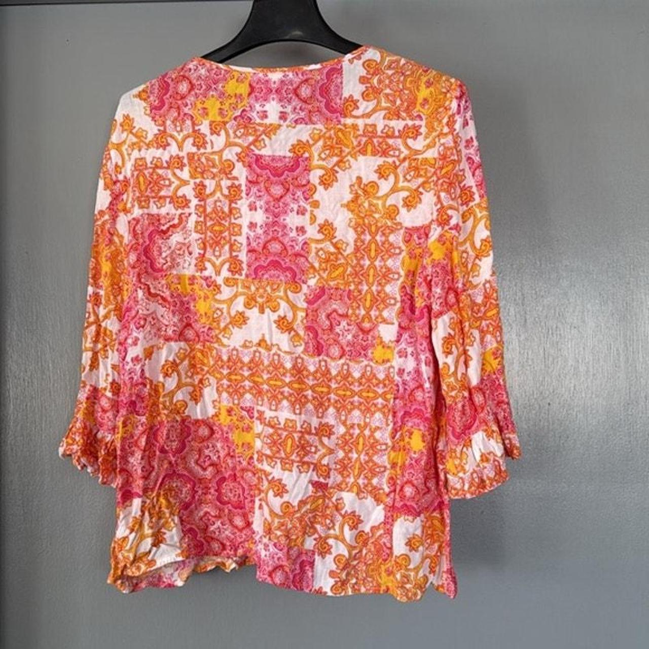 Ruby Rd. Women's Blouse - Pink/Yellow - L – Ruby … - image 2