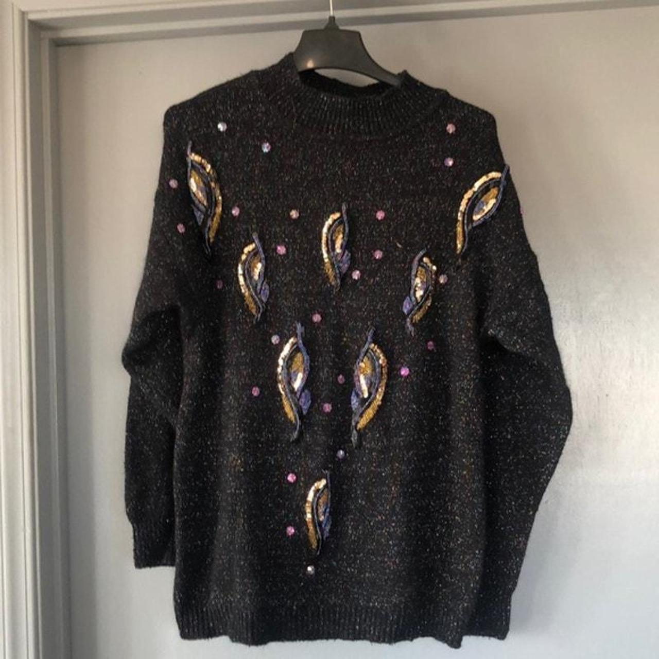 Source Unknown Women's Sweater - Black/Gold - L –… - image 1