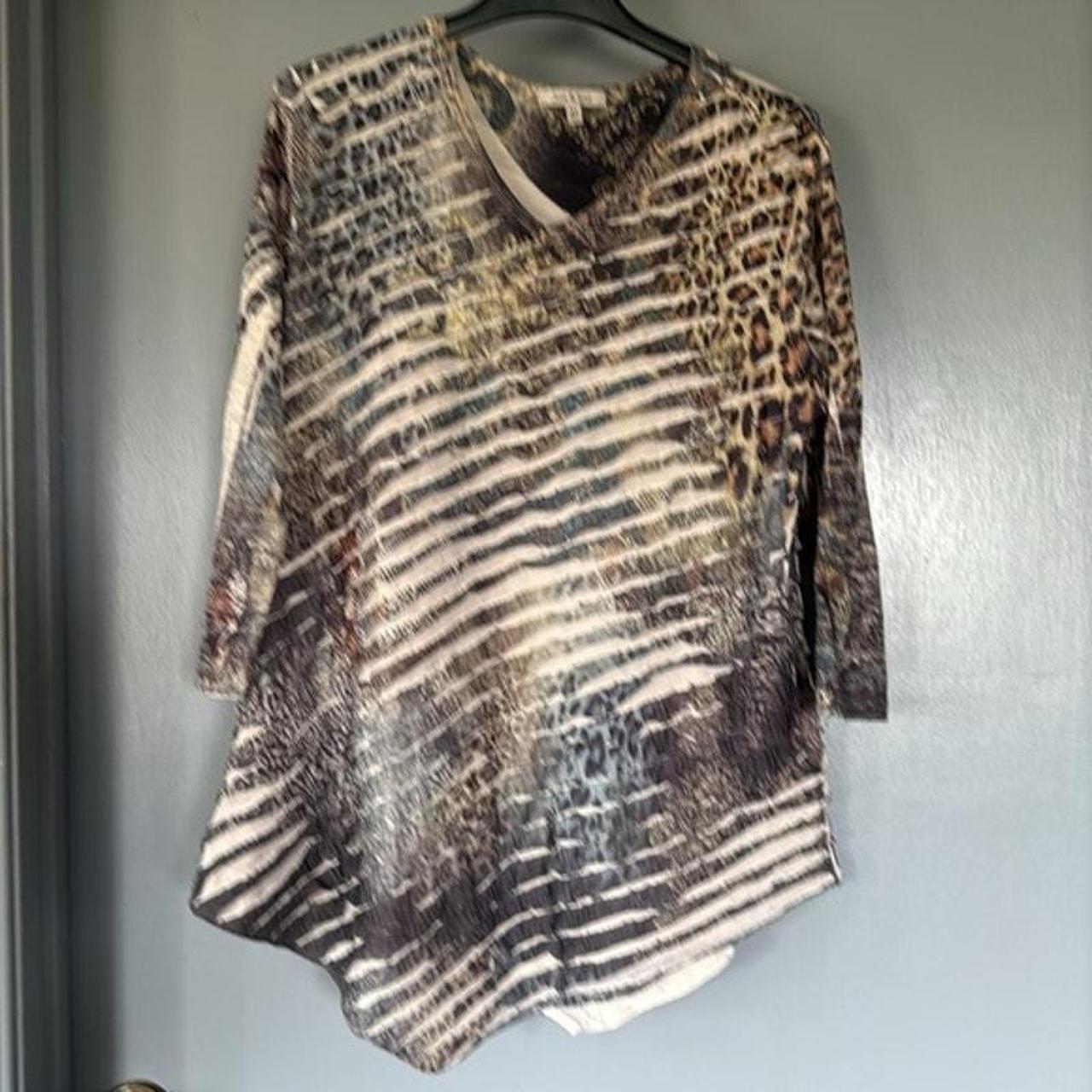 Source Unknown Women's Blouse - Grey/Gold - XL – … - image 2