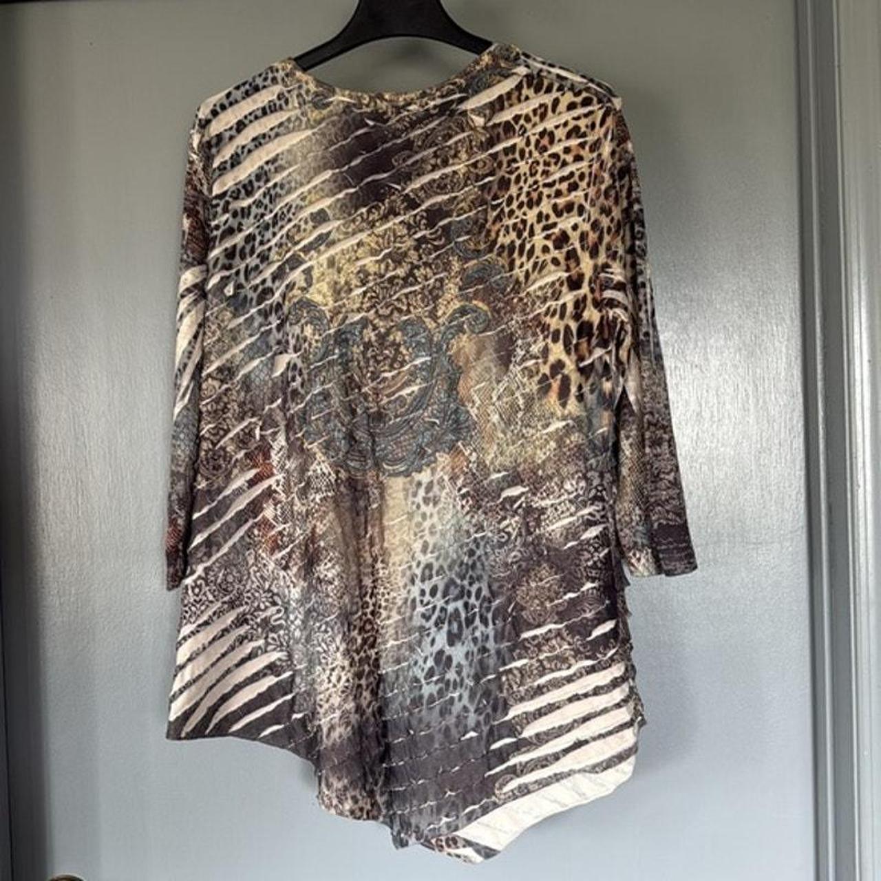 Source Unknown Women's Blouse - Grey/Gold - XL – … - image 1