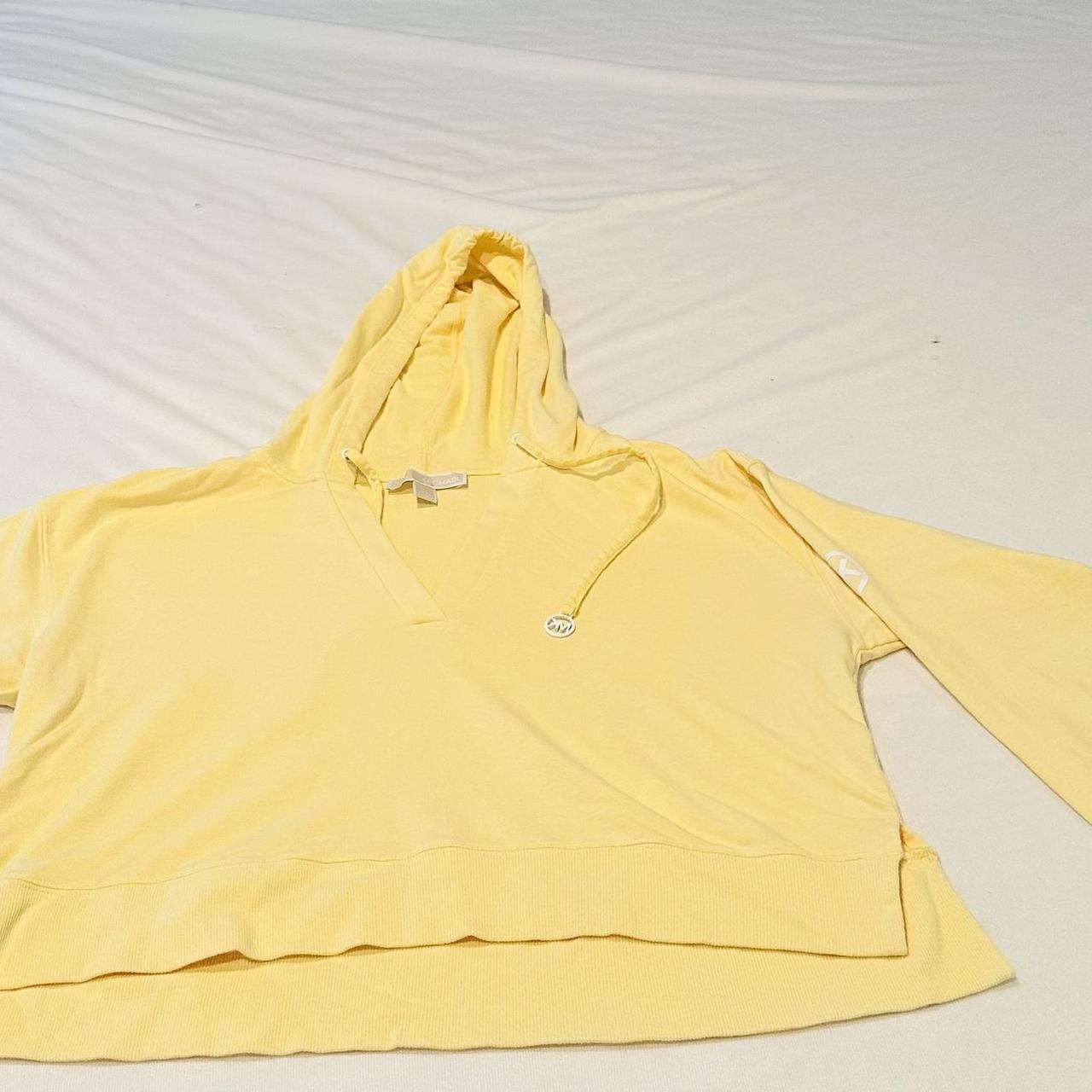 Sunshine yellow Michael Kors cropped hoodie