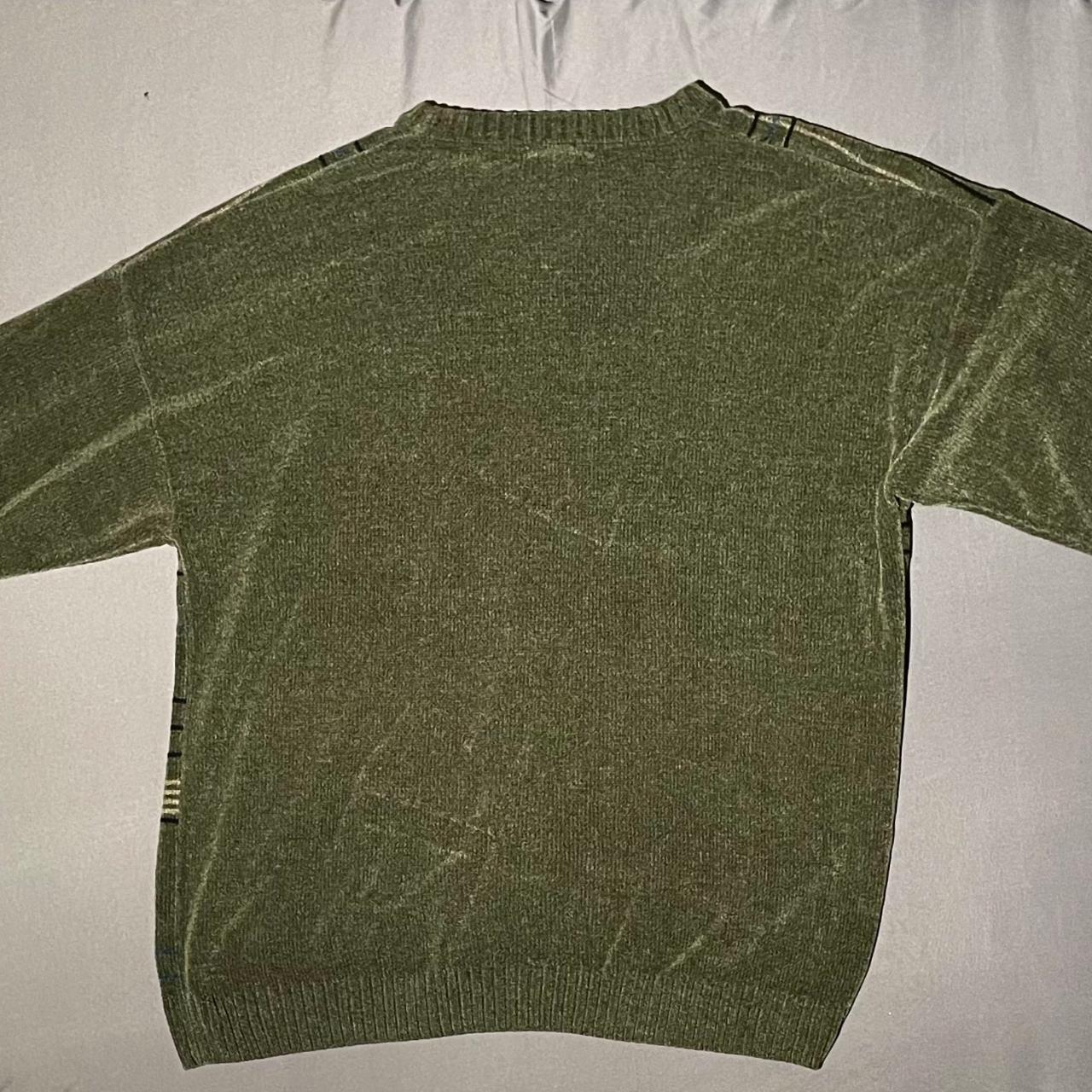 DOCKERS GREEN AND WHITE SWEATER SIZE 2XL - Depop