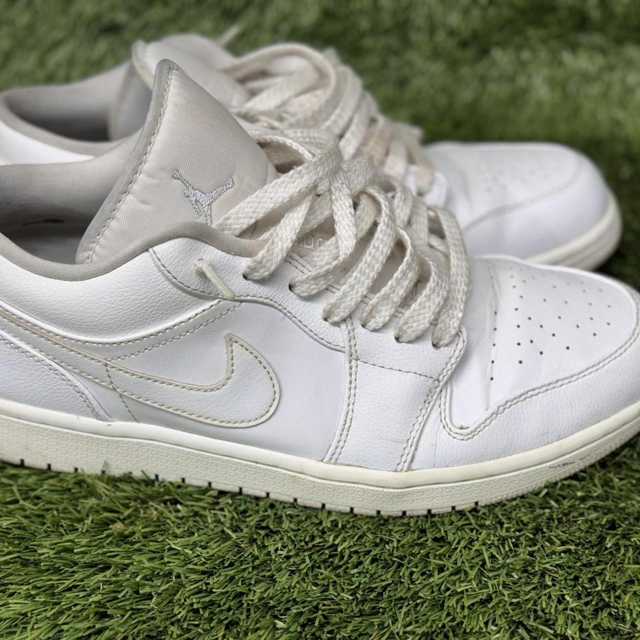 triple white jordans